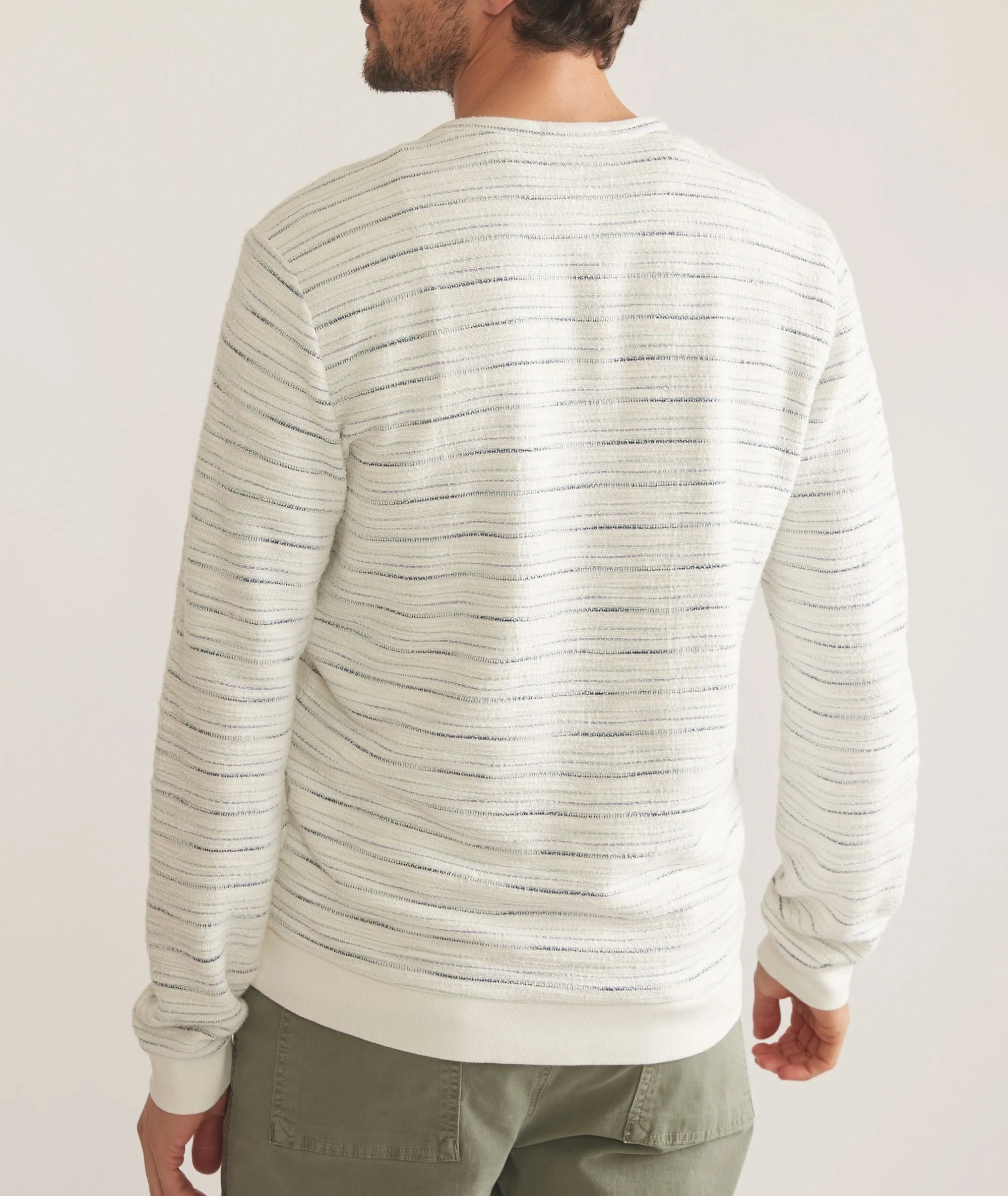 Textured Stripe Crewneck sold by Marine Layer product image thumbnail 5