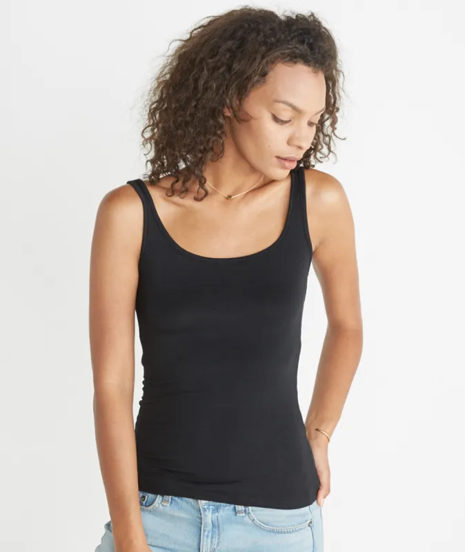 Tank Cami in Pure Black sold by Marine Layer