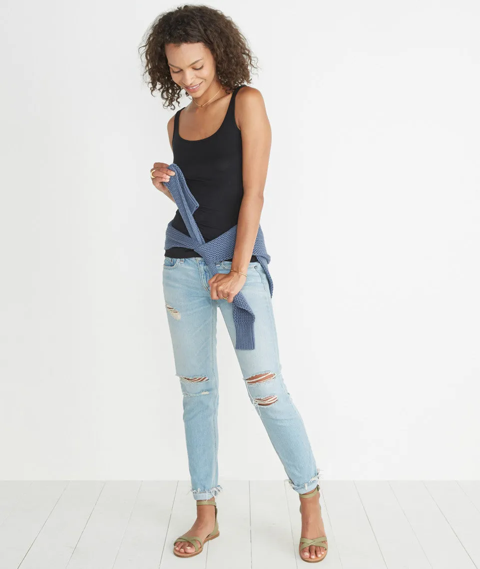 Tank Cami in Pure Black sold by Marine Layer product image thumbnail 4