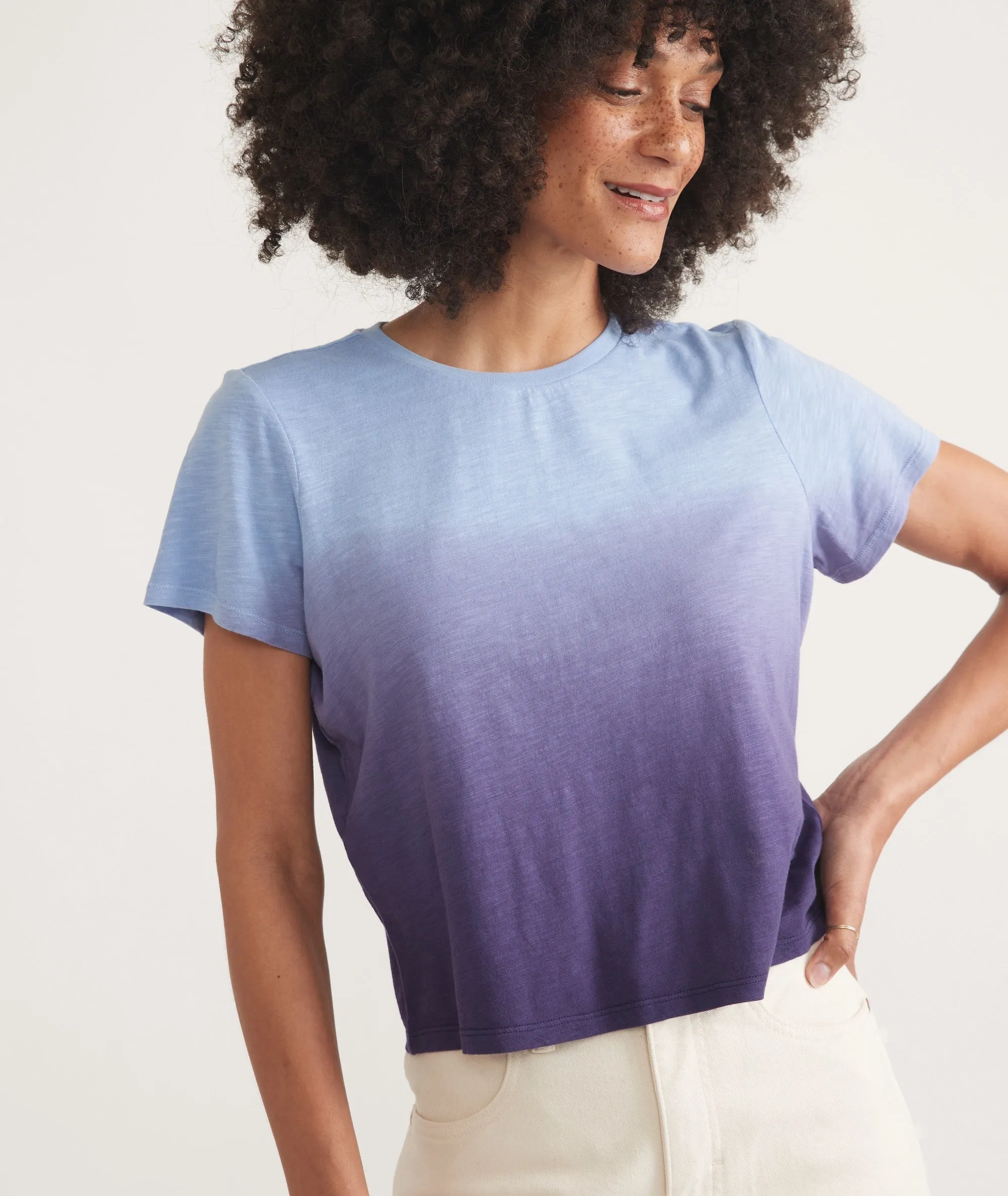 Easy Crew Crop Tee sold by Marine Layer