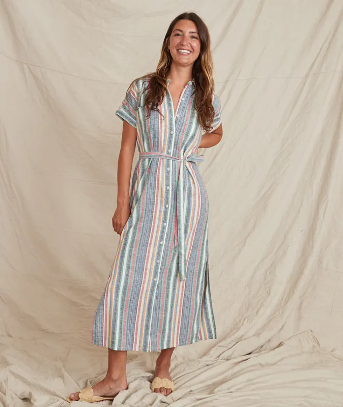 Simone Dress in Multi Stripe sold by Marine Layer