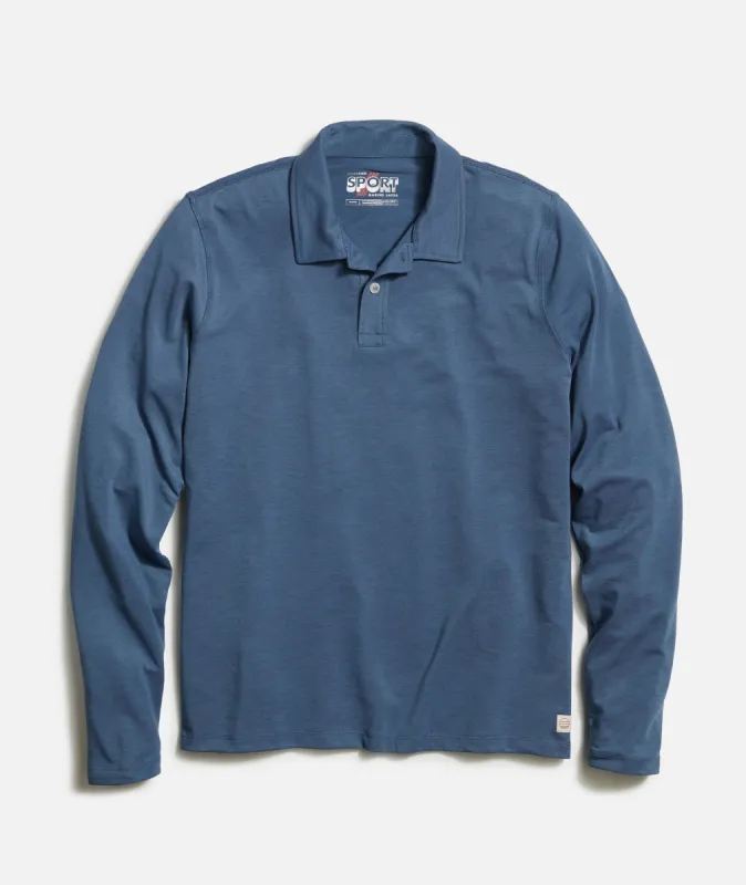 Long Sleeve Air Polo sold by Marine Layer