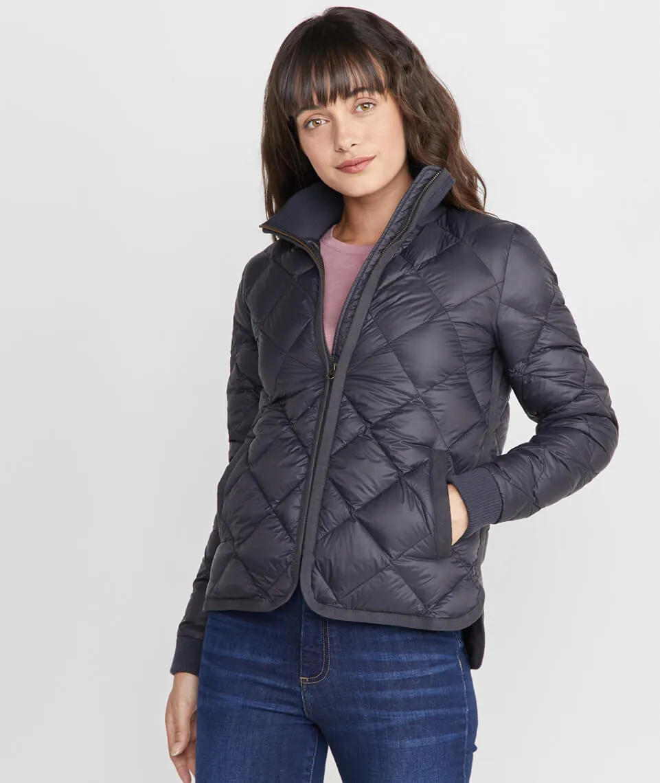Meredith Puffer Coat in Black sold by Marine Layer