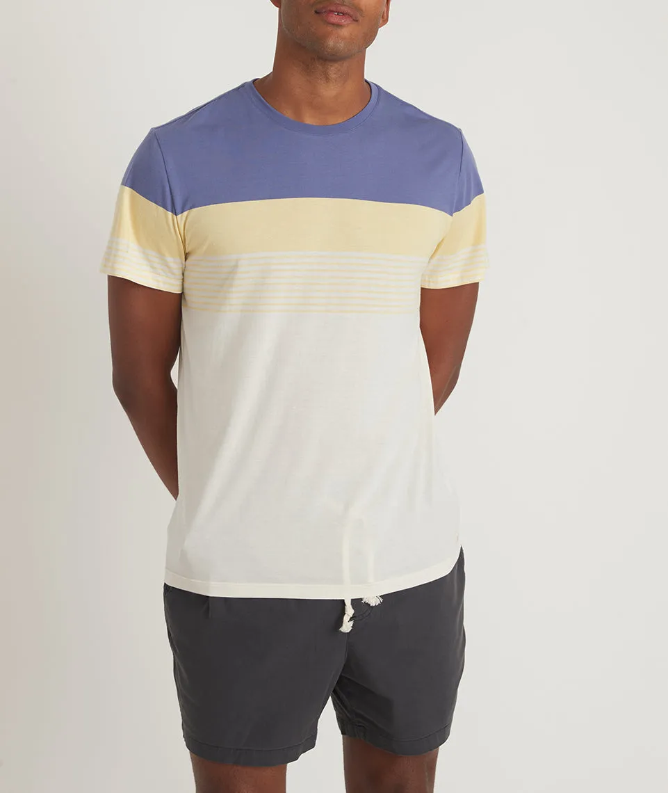 Signature Crew Tee in Cobalt/Apricot sold by Marine Layer product image thumbnail 3