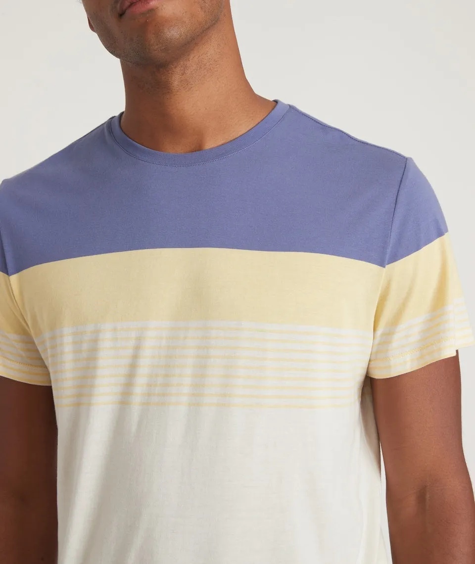 Signature Crew Tee in Cobalt/Apricot sold by Marine Layer product image thumbnail 2