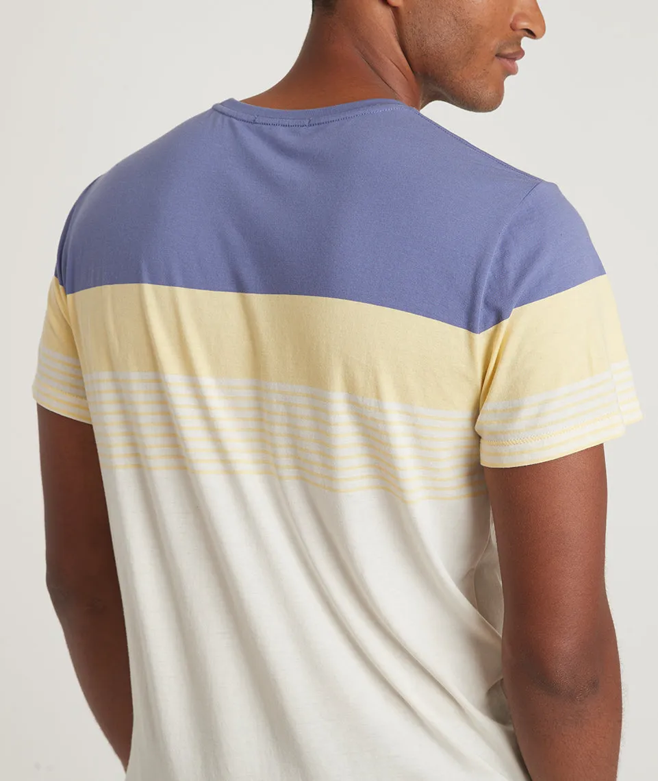 Signature Crew Tee in Cobalt/Apricot sold by Marine Layer product image thumbnail 4