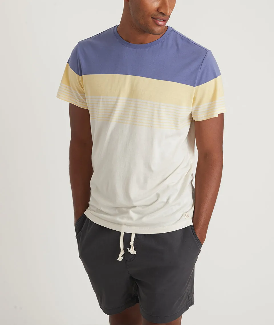 Signature Crew Tee in Cobalt/Apricot sold by Marine Layer product image thumbnail 5