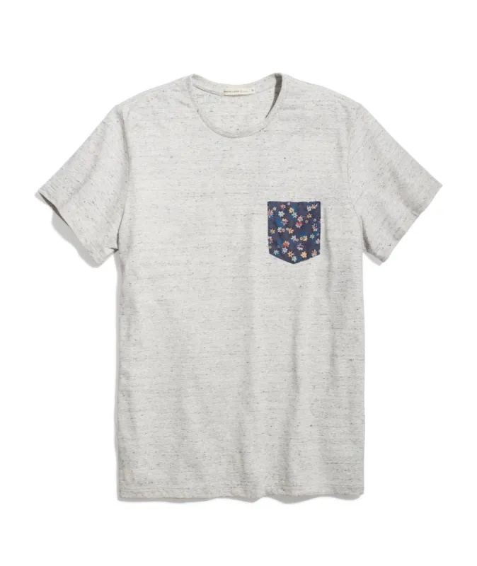 Signature Pocket Tee in Ash Heather sold by Marine Layer
