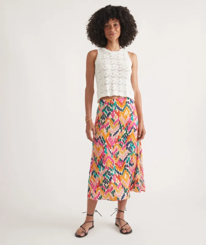 Ryan Slip Midi Skirt sold by Marine Layer