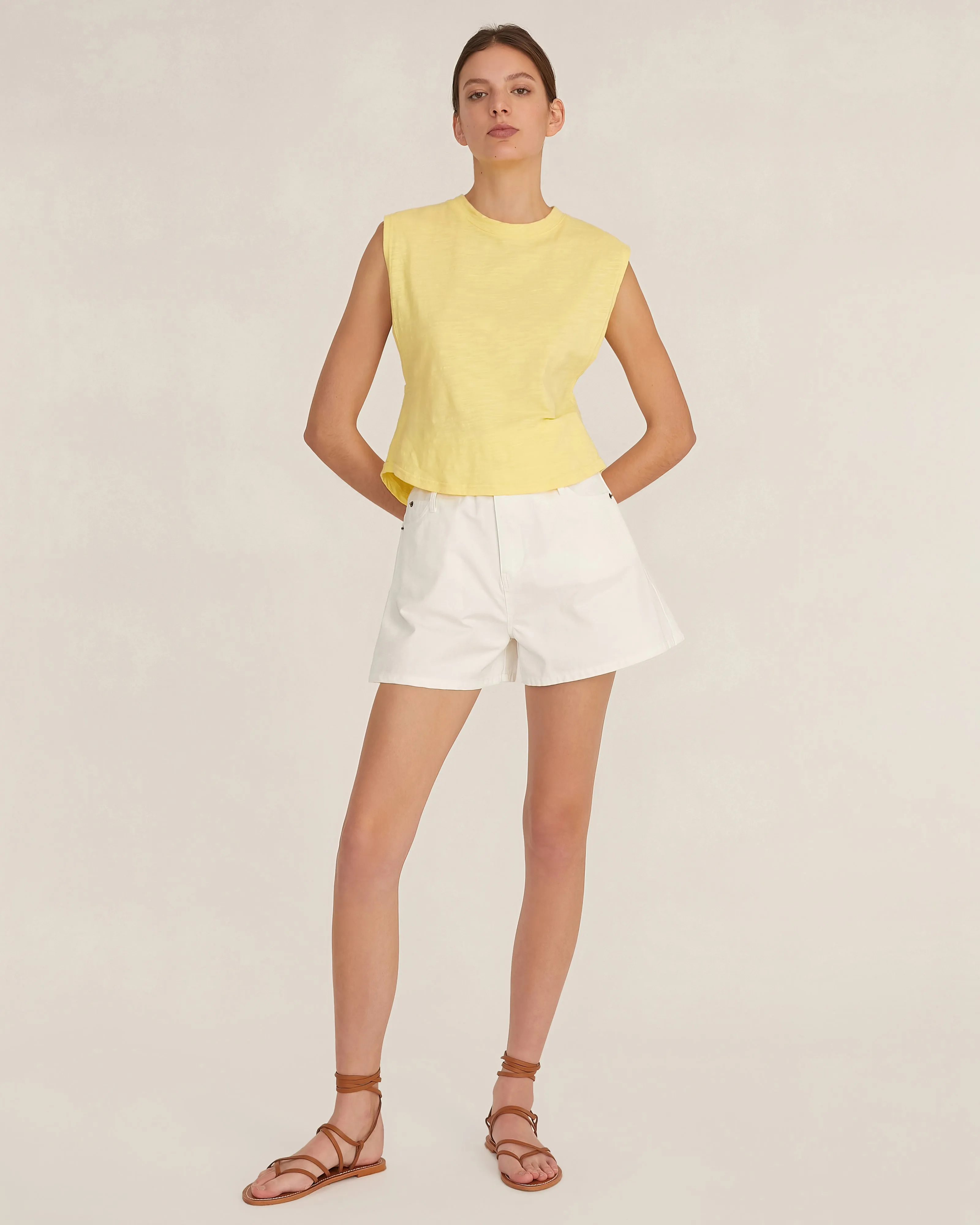 So Relaxed Slub Jersey Muscle Tee in Citrine sold by Marissa Webb product image thumbnail 2