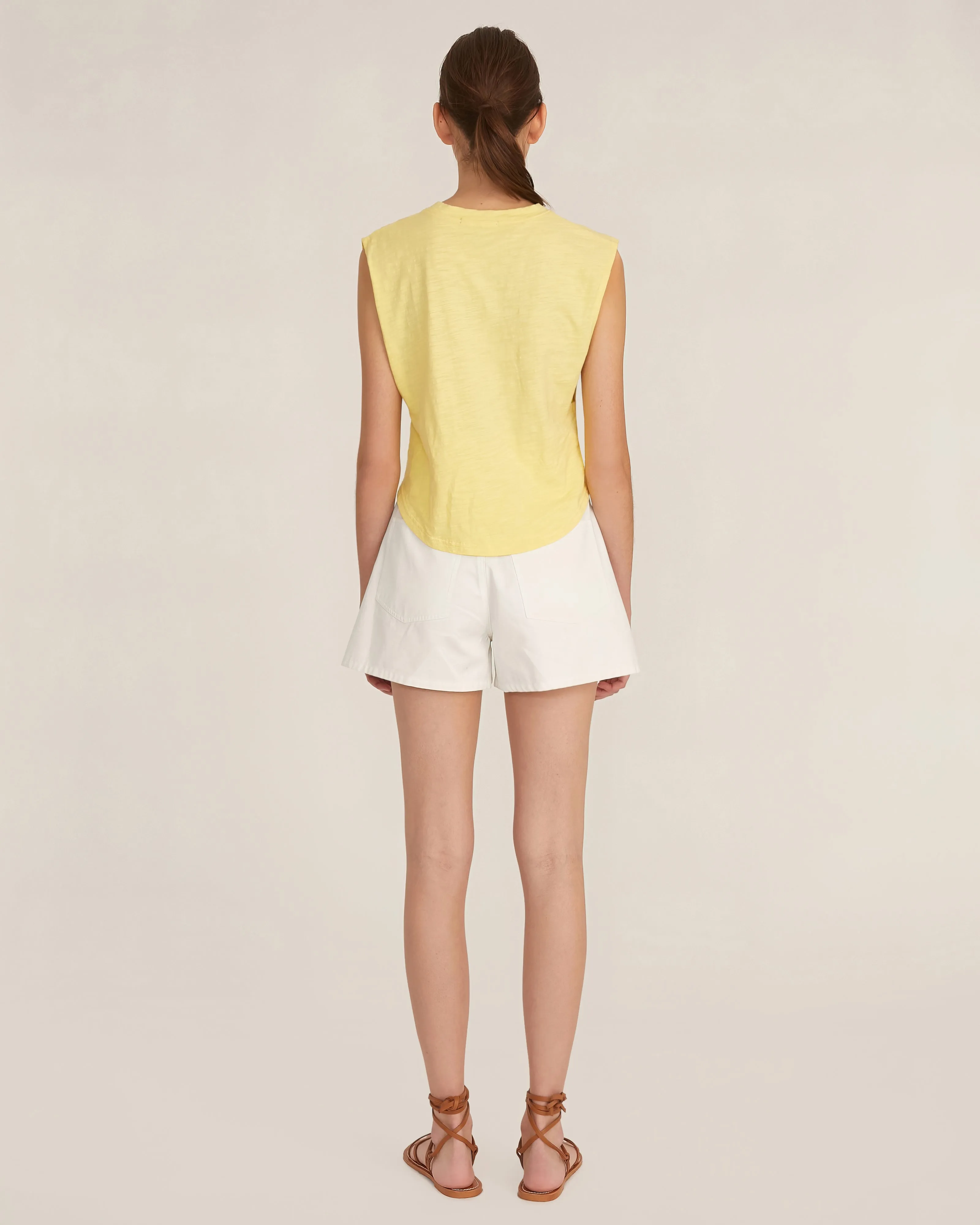 So Relaxed Slub Jersey Muscle Tee in Citrine sold by Marissa Webb product image thumbnail 4