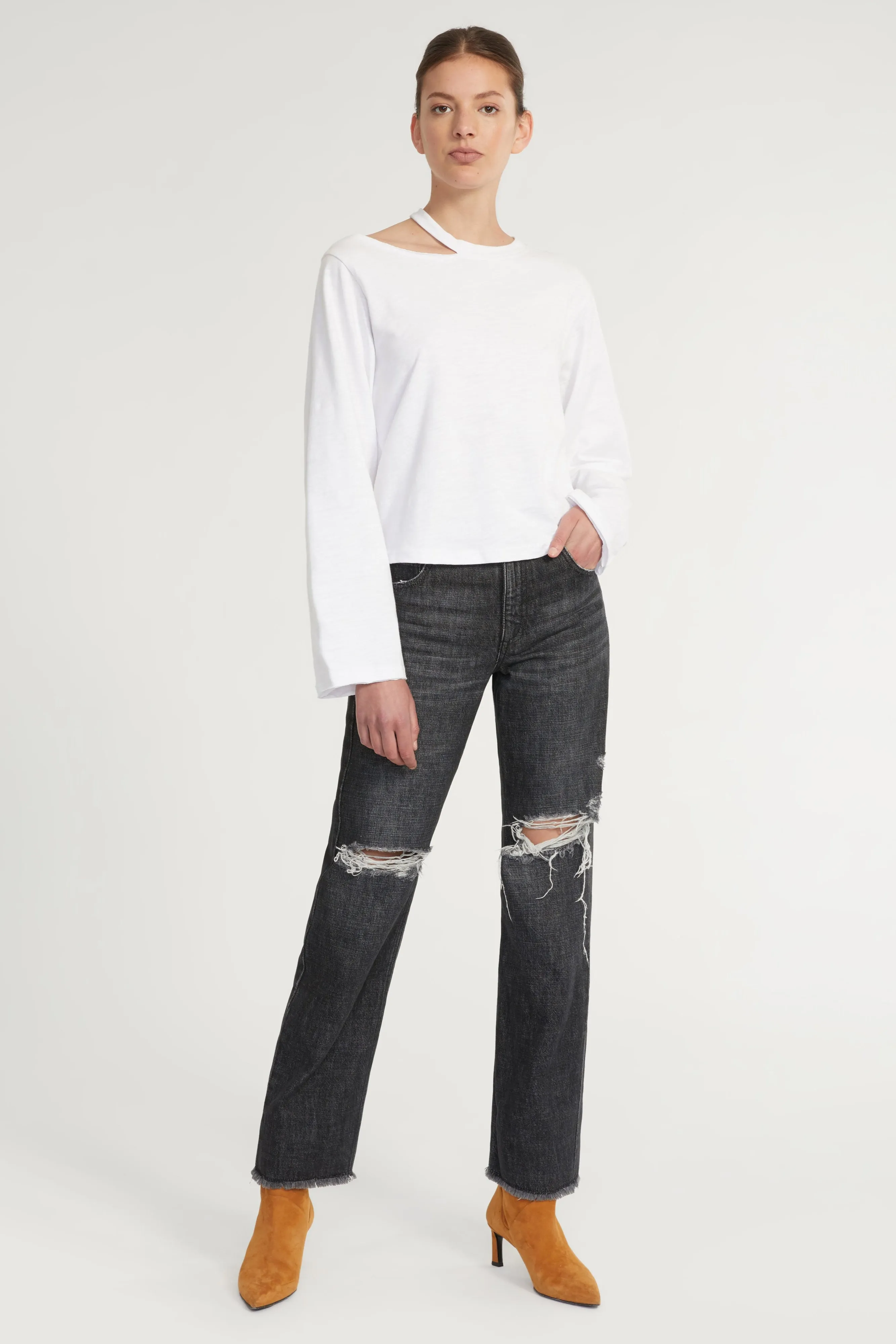 Tate Cut Out Long Sleeve in White sold by Marissa Webb product image thumbnail 4