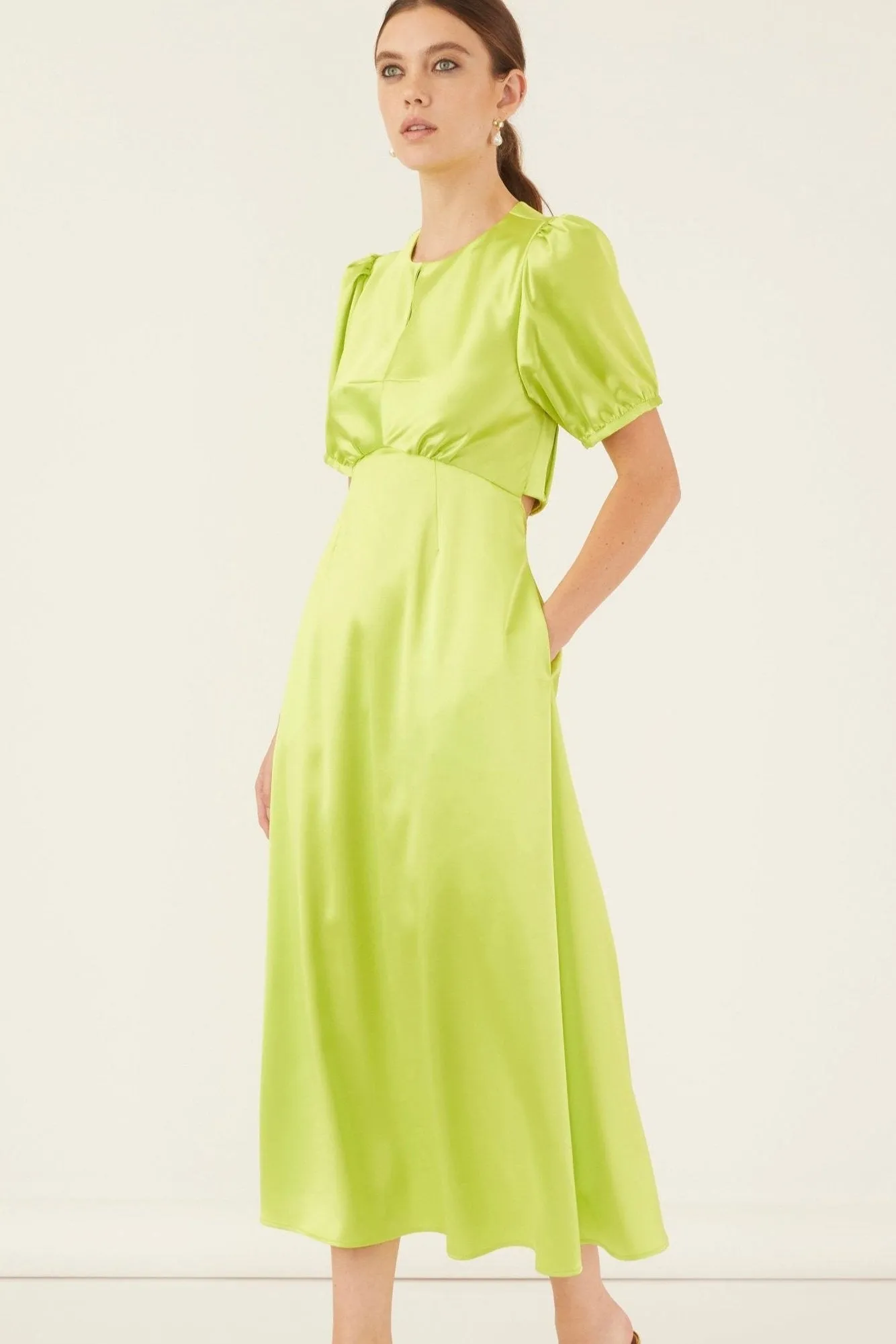 Open Back Satin Midi Dress sold by Marissa Webb product image thumbnail 2