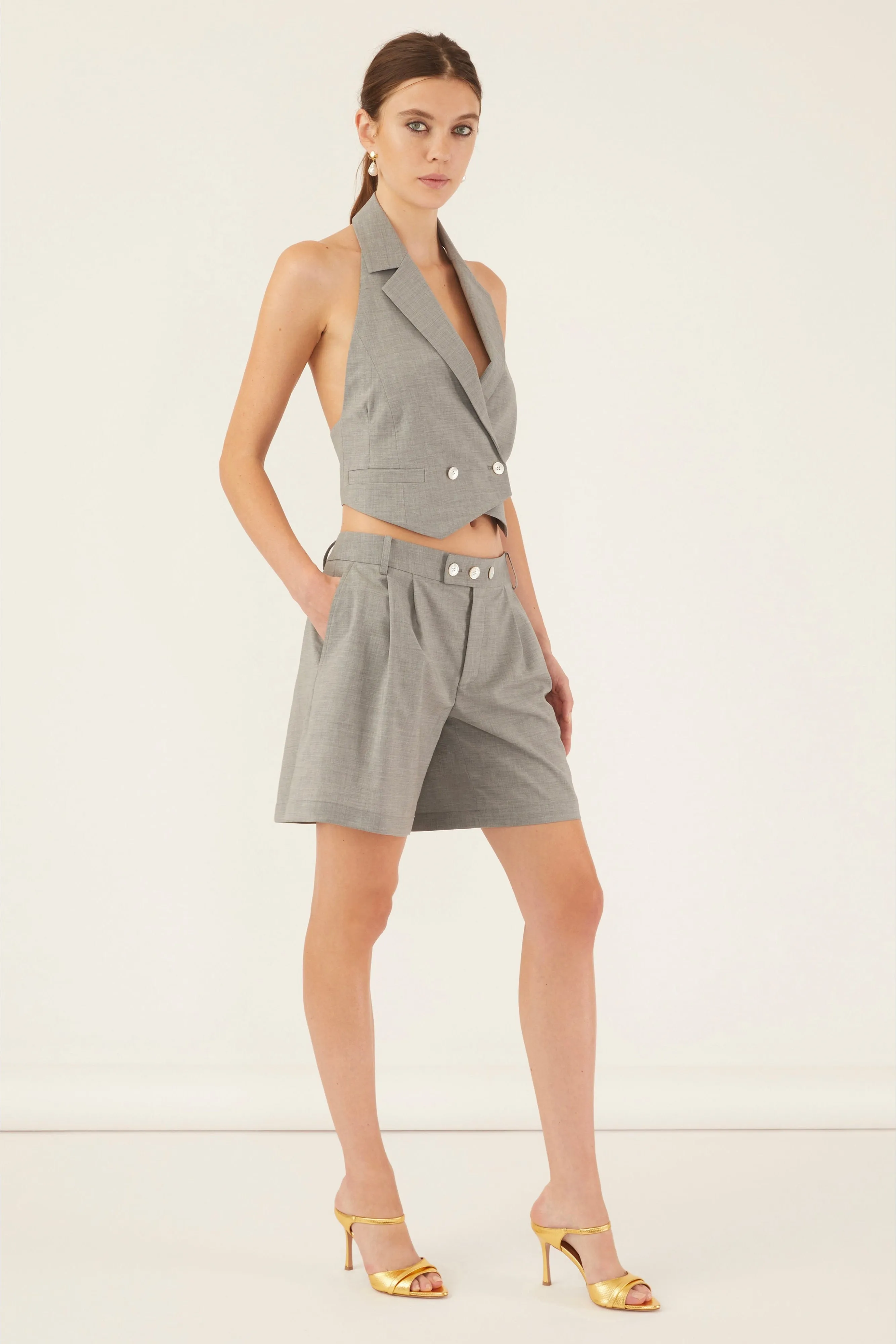 Bailey Pleated Wool Short sold by Marissa Webb