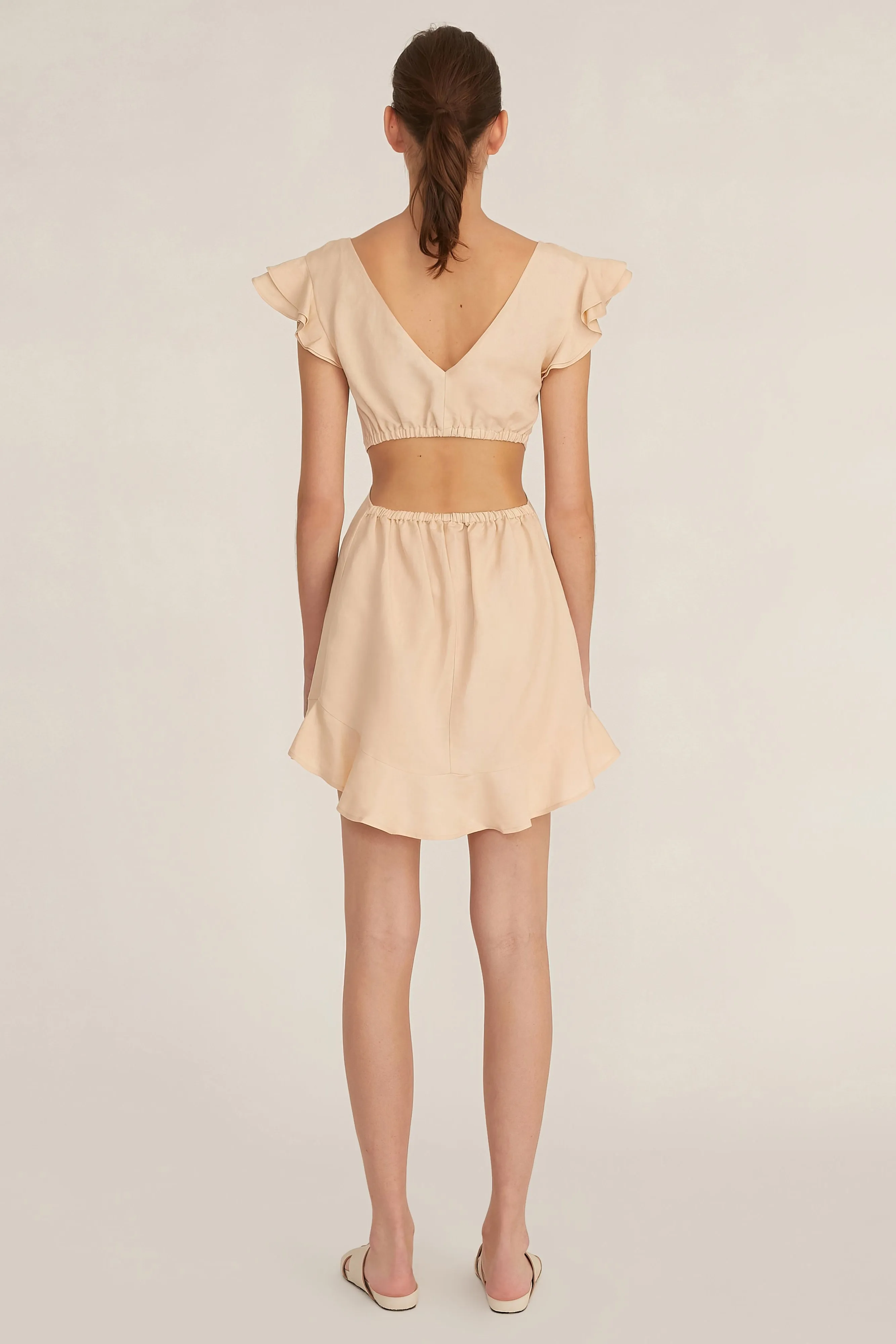 Kaia Linen Blend Cut Out Mini Dress sold by Marissa Webb product image thumbnail 5