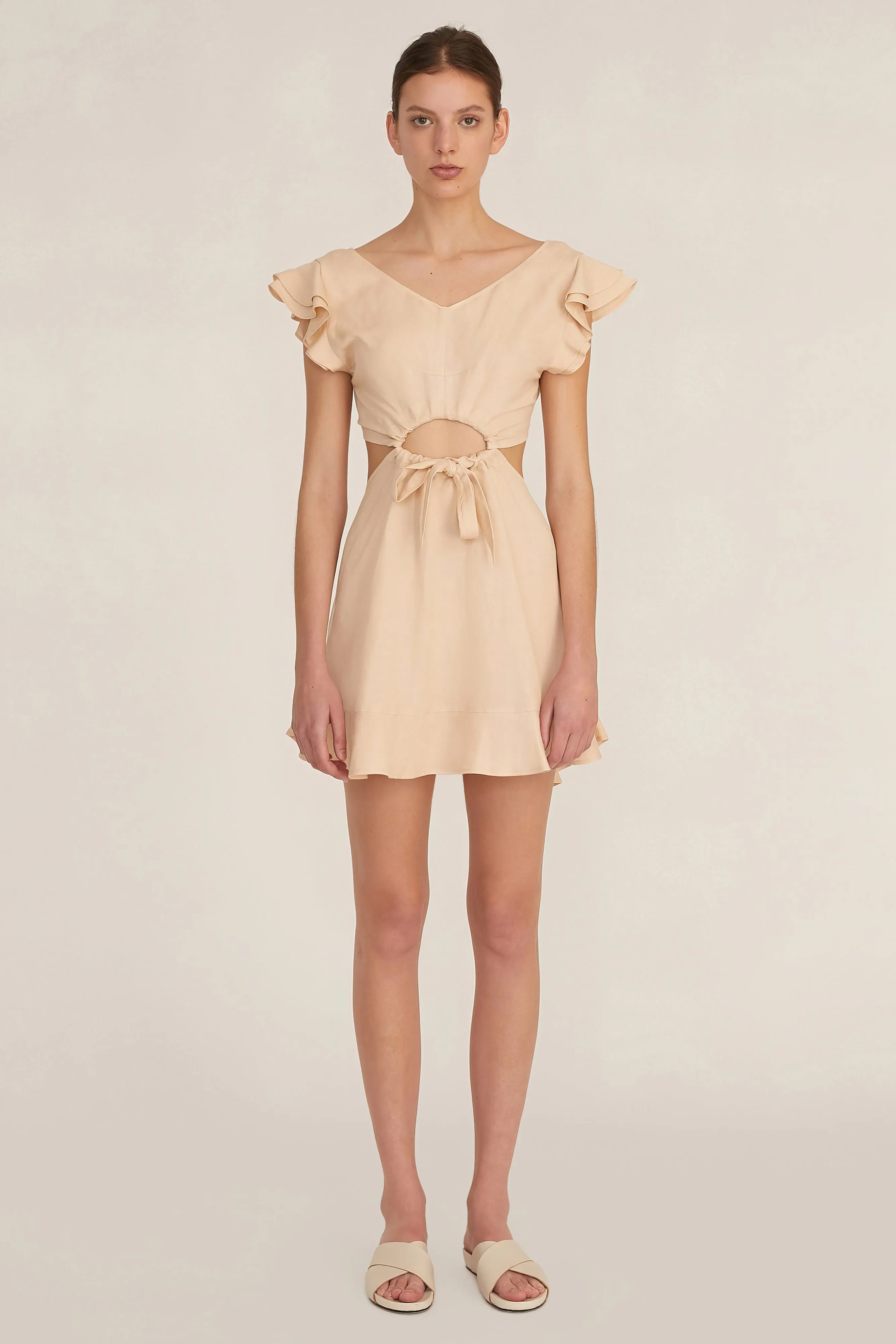 Kaia Linen Blend Cut Out Mini Dress sold by Marissa Webb product image thumbnail 4