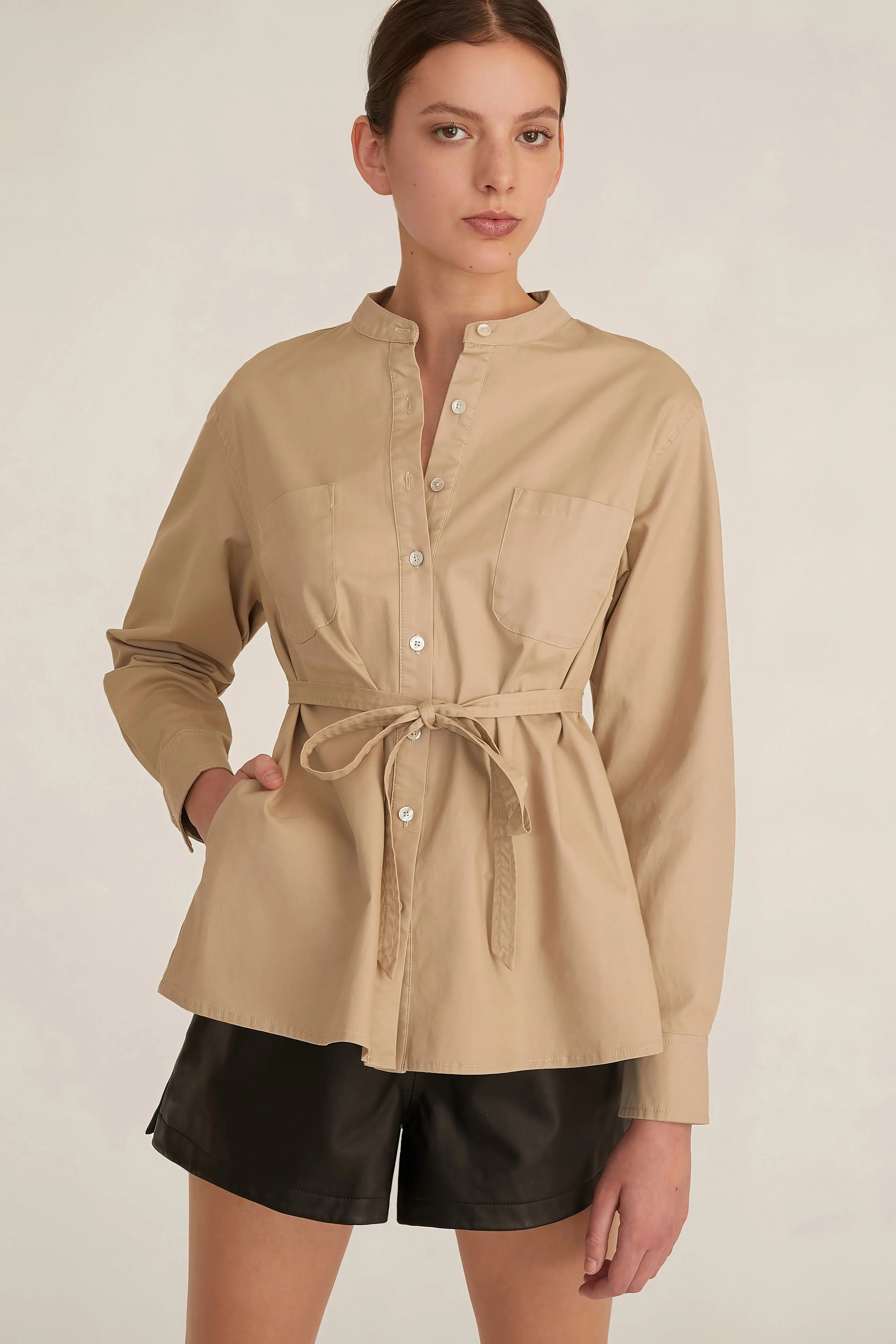 Lennox Canvas Tie-Back Button Down sold by Marissa Webb product image thumbnail 3