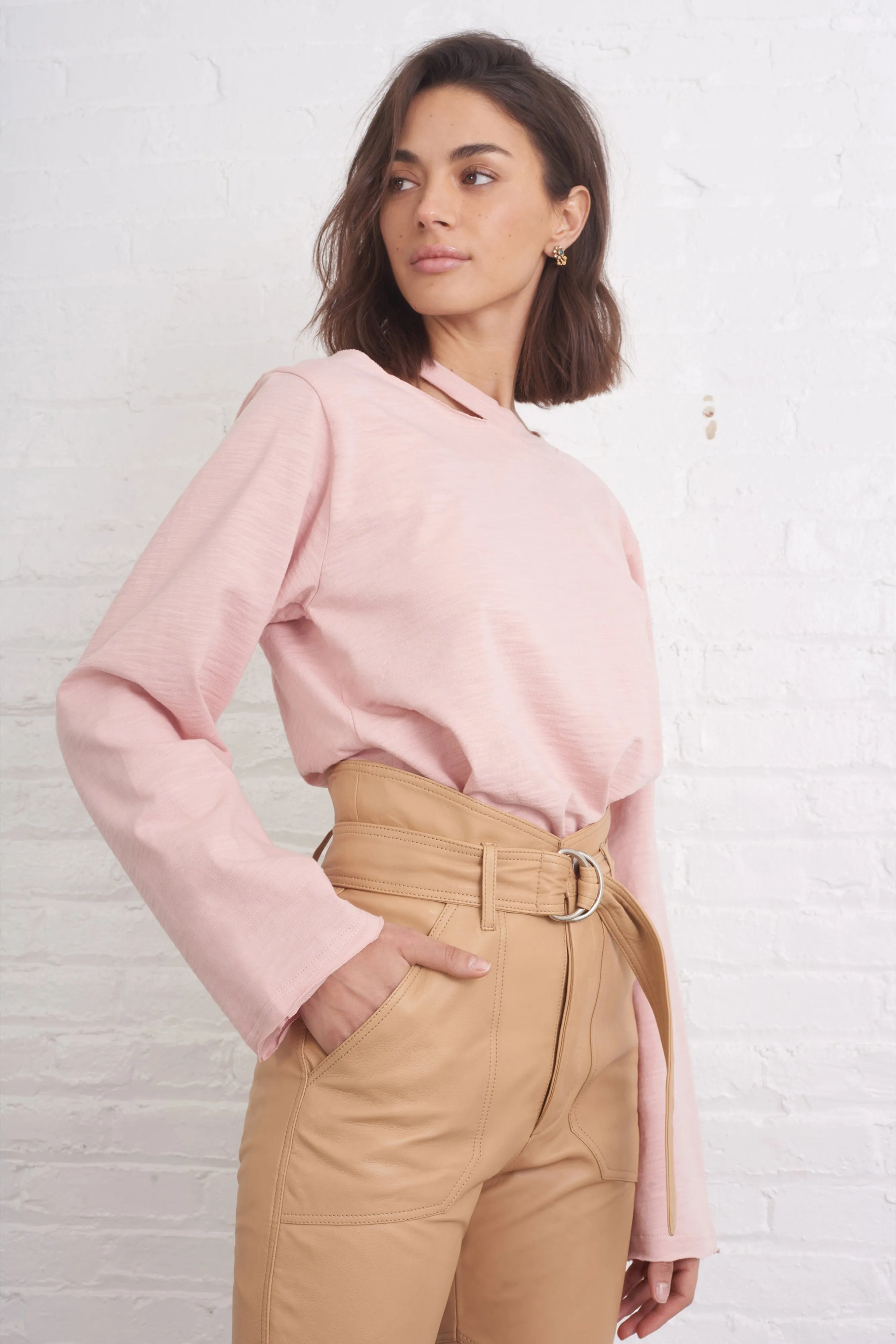 Tate Cut Out Long Sleeve in Rosewood sold by Marissa Webb