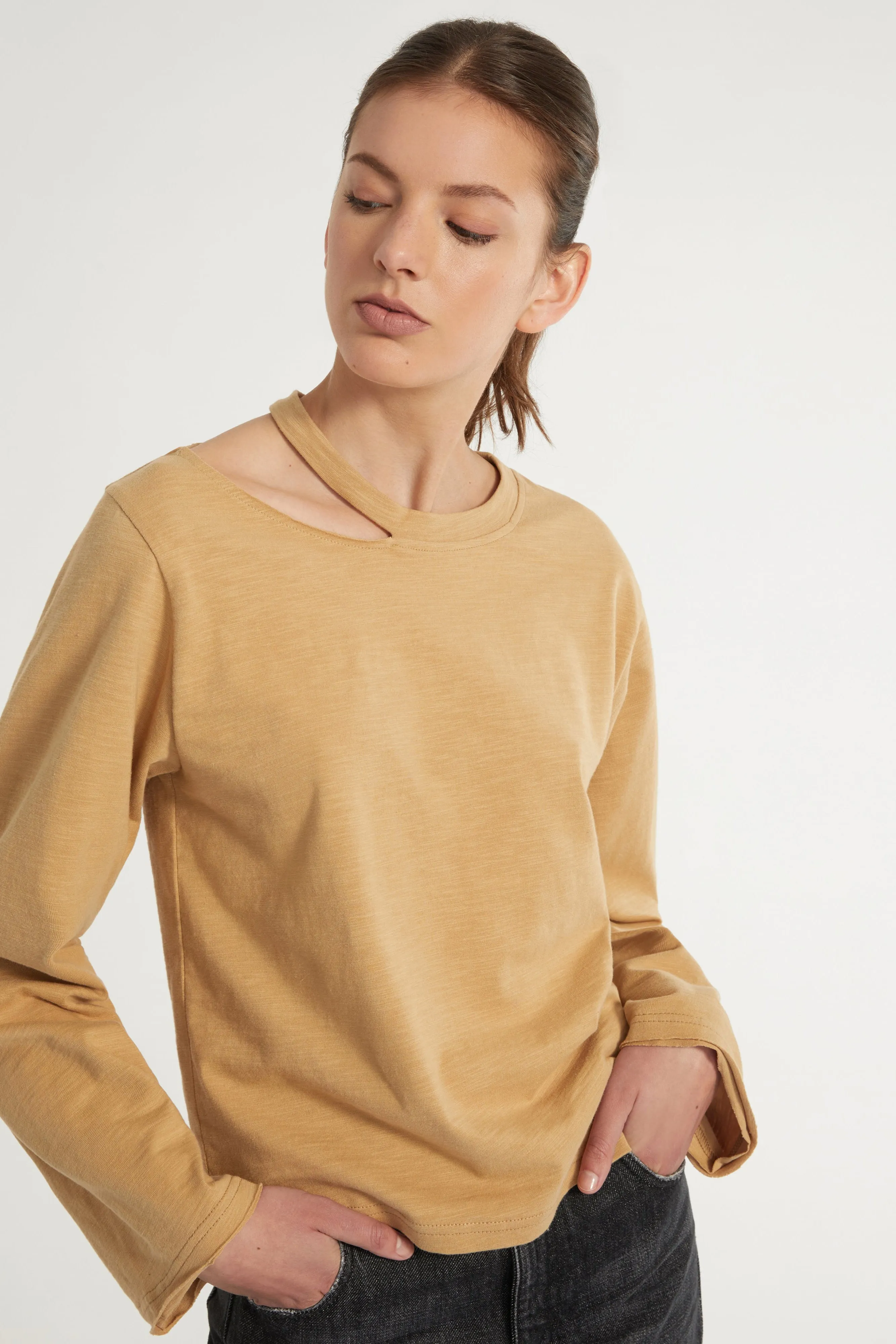 Tate Cut Out Long Sleeve in Sedona sold by Marissa Webb