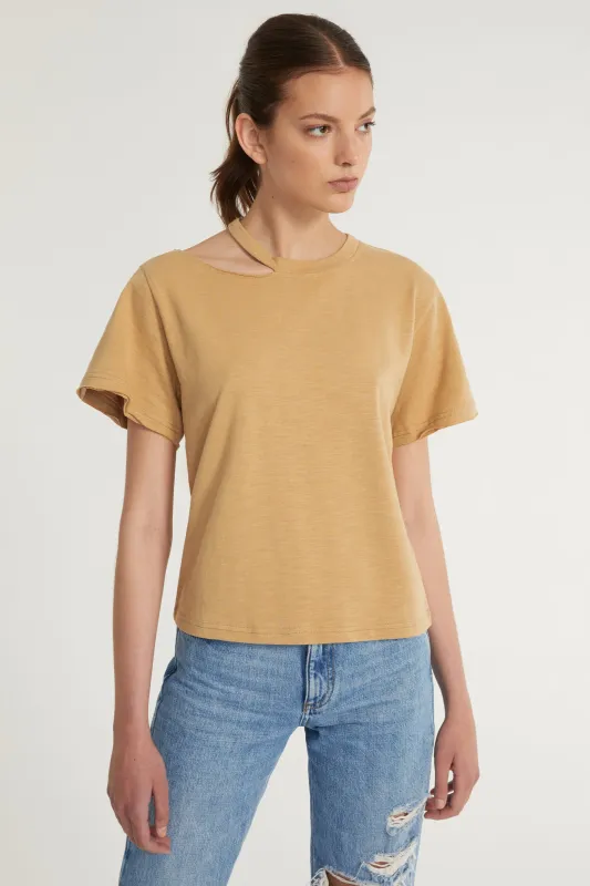 Tate Cut Out Tee in Sedona sold by Marissa Webb