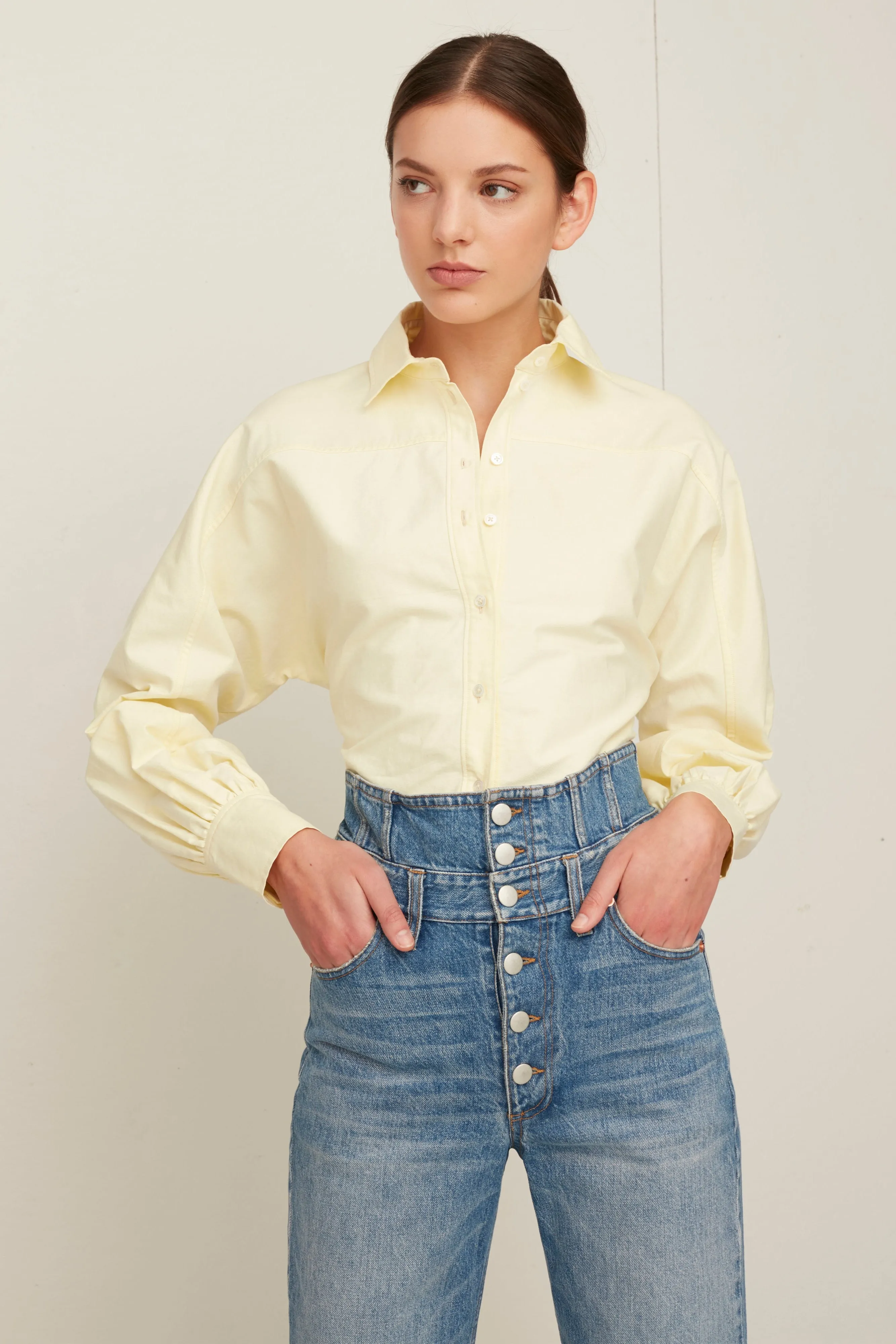 Emmerson Oxford Shirt in Canary sold by Marissa Webb product image thumbnail 2