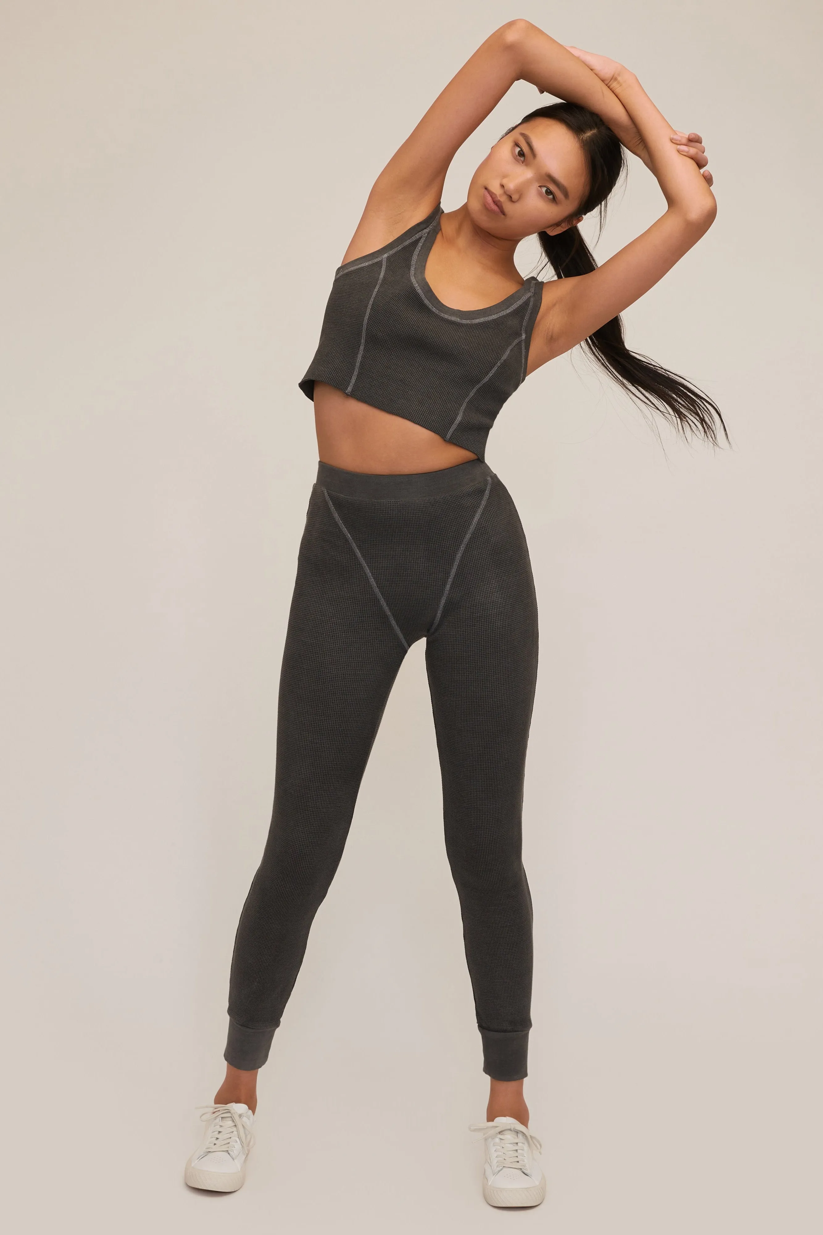 Stretch Waffle Aden Seamed Pant in Ash sold by Marissa Webb product image thumbnail 4