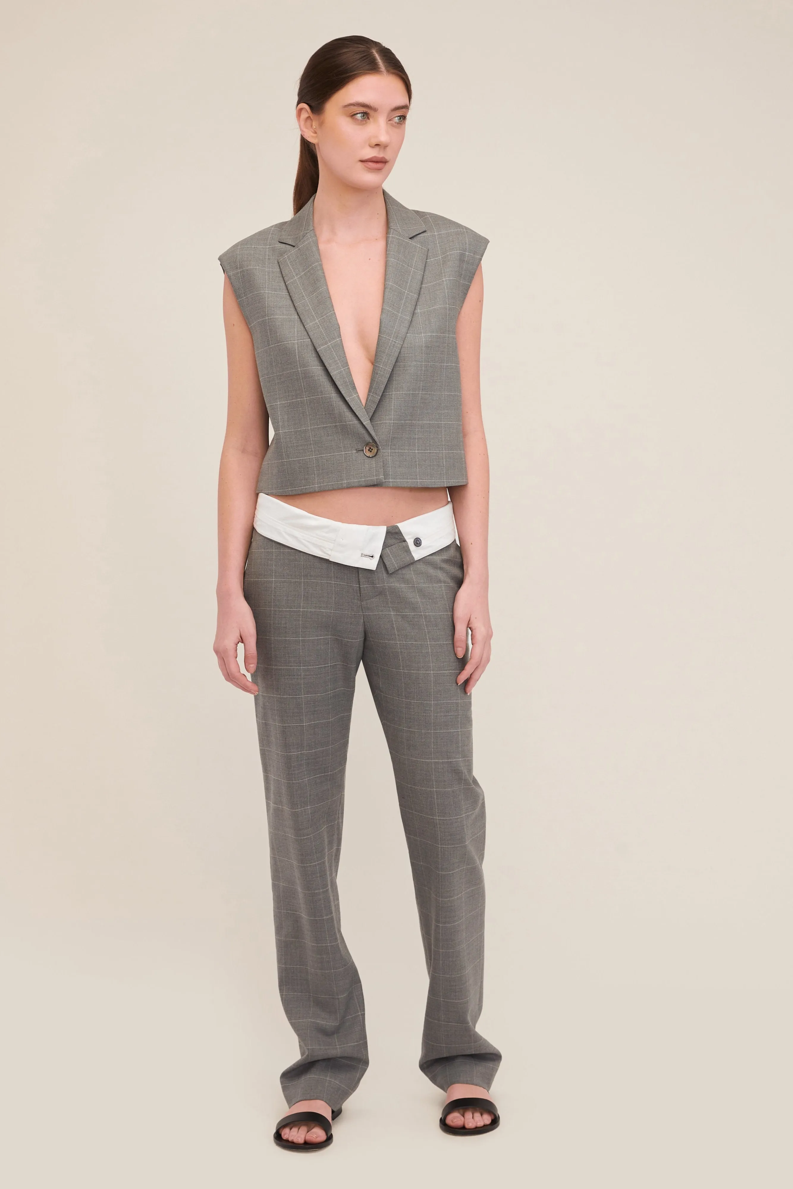 Dana Deep V Blazer Vest sold by Marissa Webb product image thumbnail 5