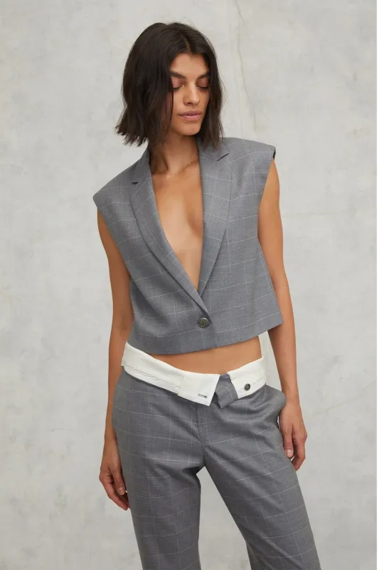 Dana Deep V Blazer Vest sold by Marissa Webb