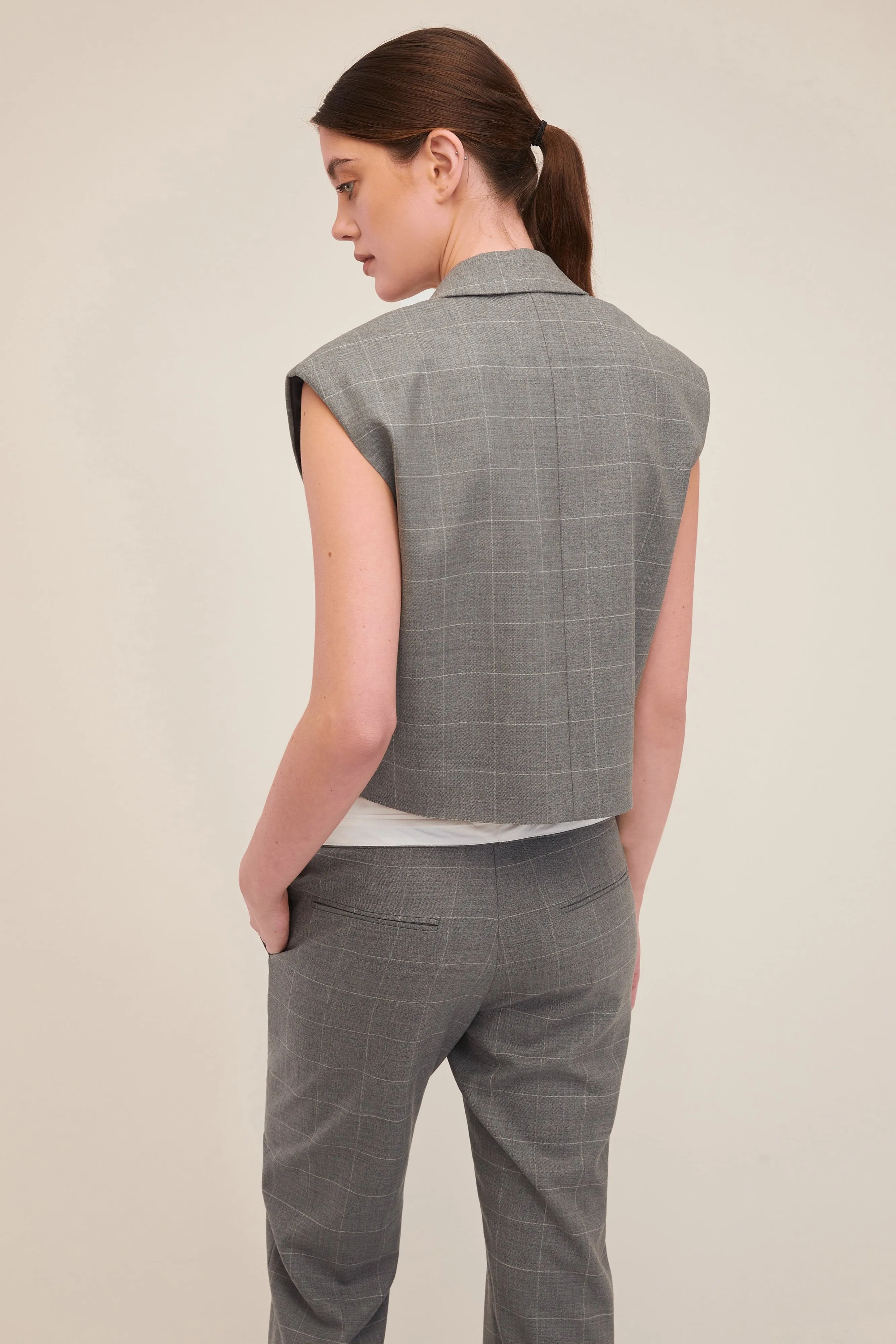 Dana Deep V Blazer Vest sold by Marissa Webb product image thumbnail 3