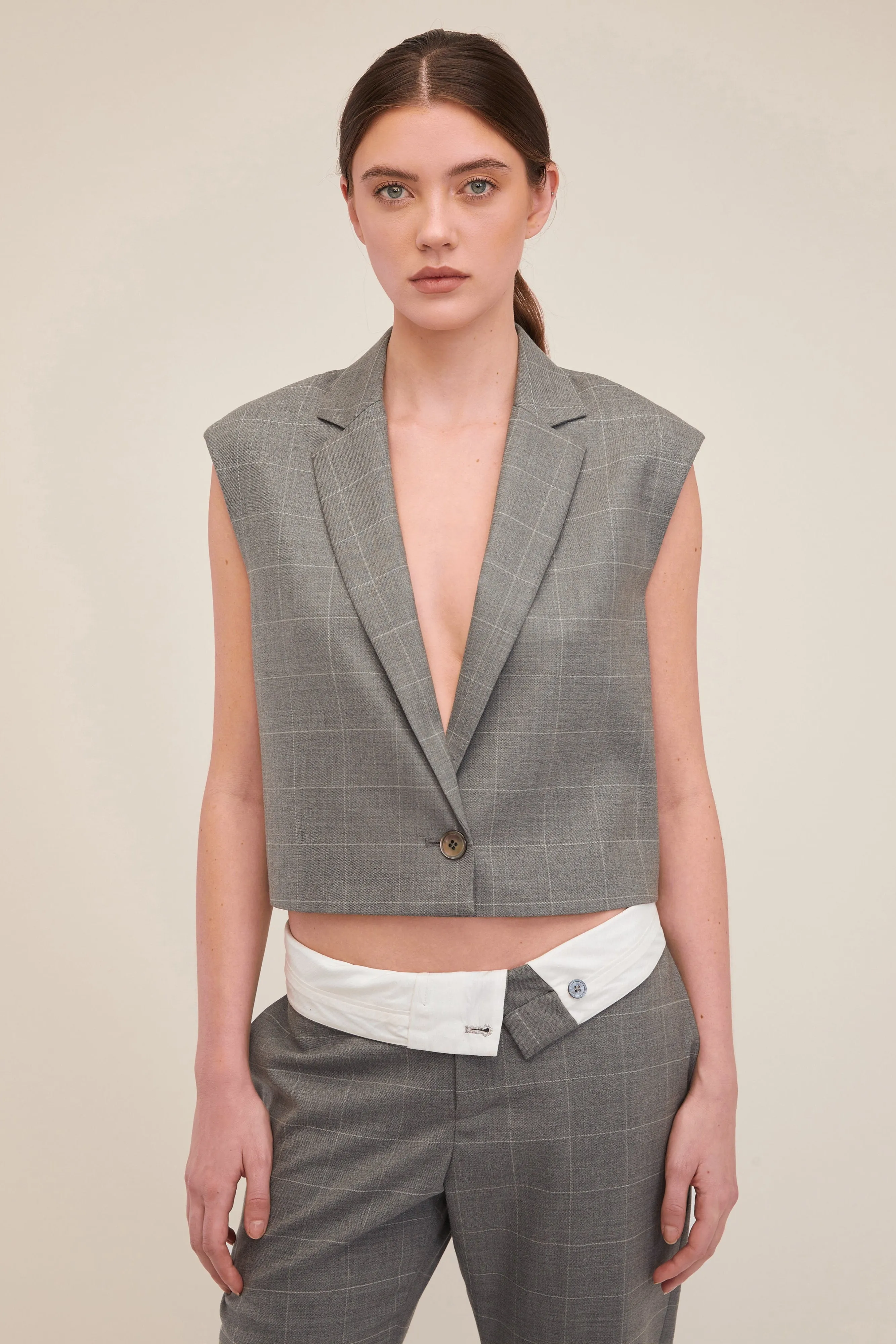 Dana Deep V Blazer Vest sold by Marissa Webb product image thumbnail 2