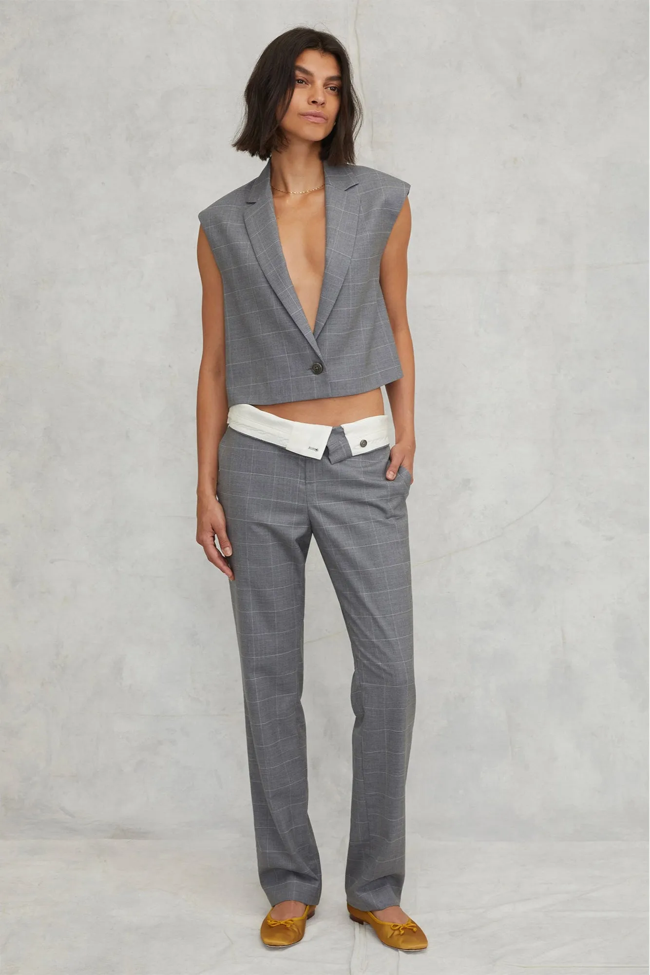 Leo Foldover Waist Trouser sold by Marissa Webb