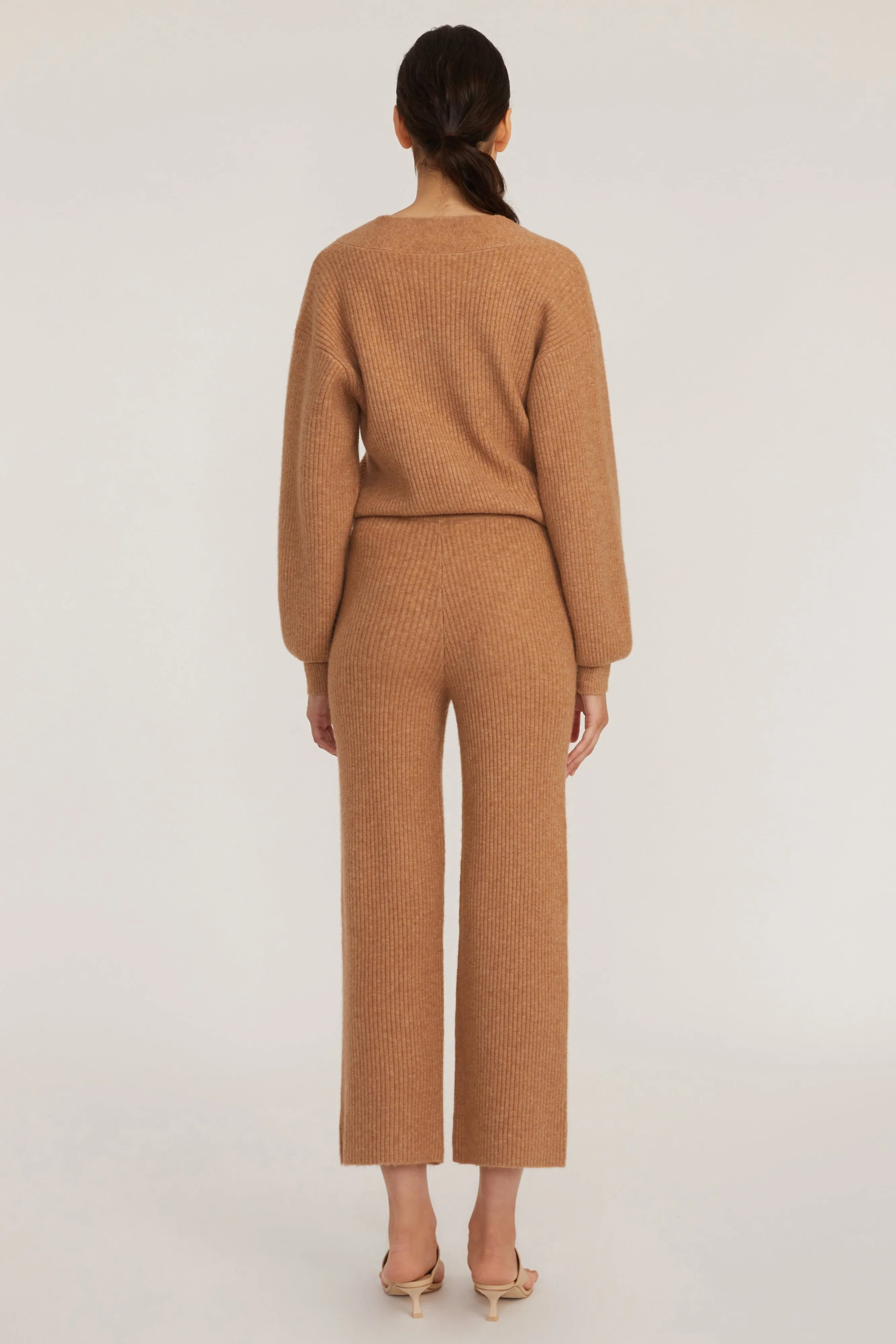 Arie Ribbed Cashmere Blend Pant in Camel sold by Marissa Webb product image thumbnail 2