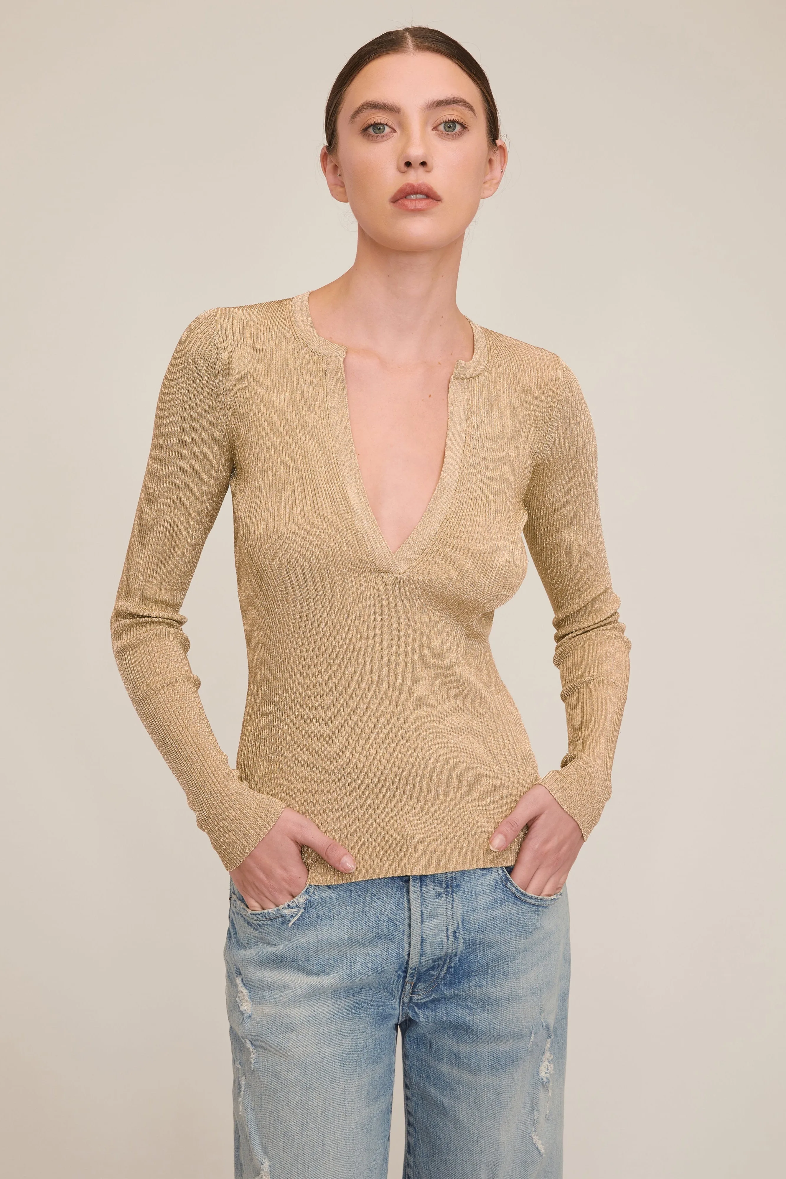 Daria Ribbed Sweater Henley sold by Marissa Webb product image thumbnail 2