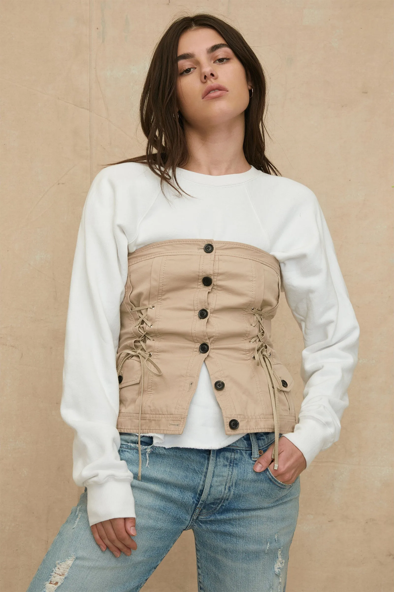 Oakley Canvas Lace Up Corset sold by Marissa Webb product image thumbnail 3