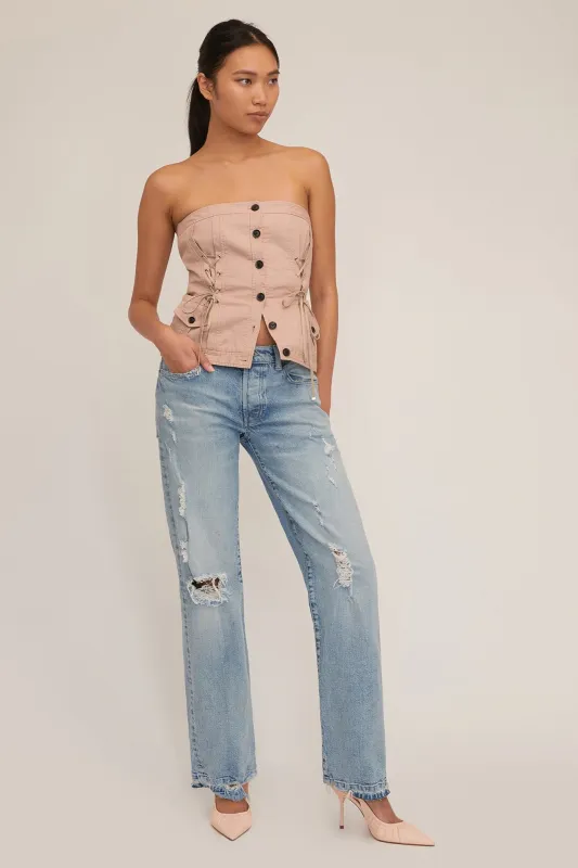 Oakley Canvas Lace Up Corset made by Marissa Webb
