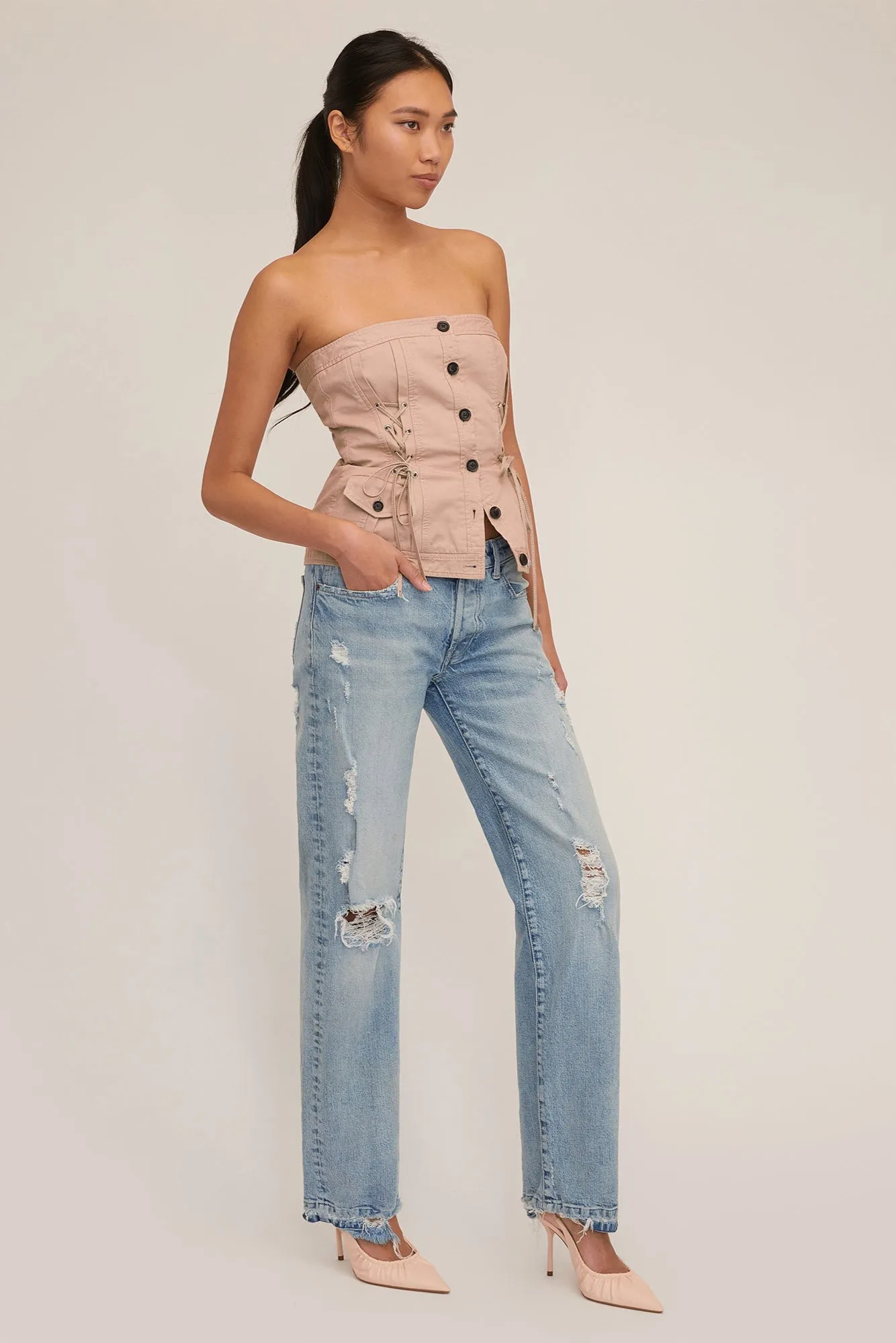 Oakley Canvas Lace Up Corset sold by Marissa Webb product image thumbnail 2