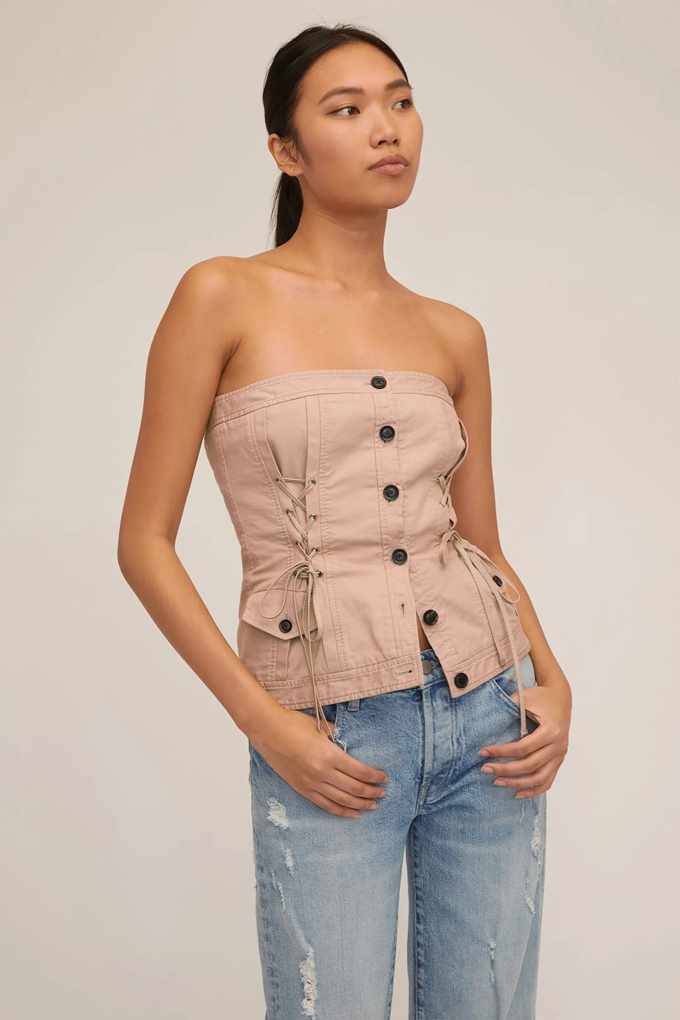 Oakley Canvas Lace Up Corset sold by Marissa Webb product image thumbnail 4