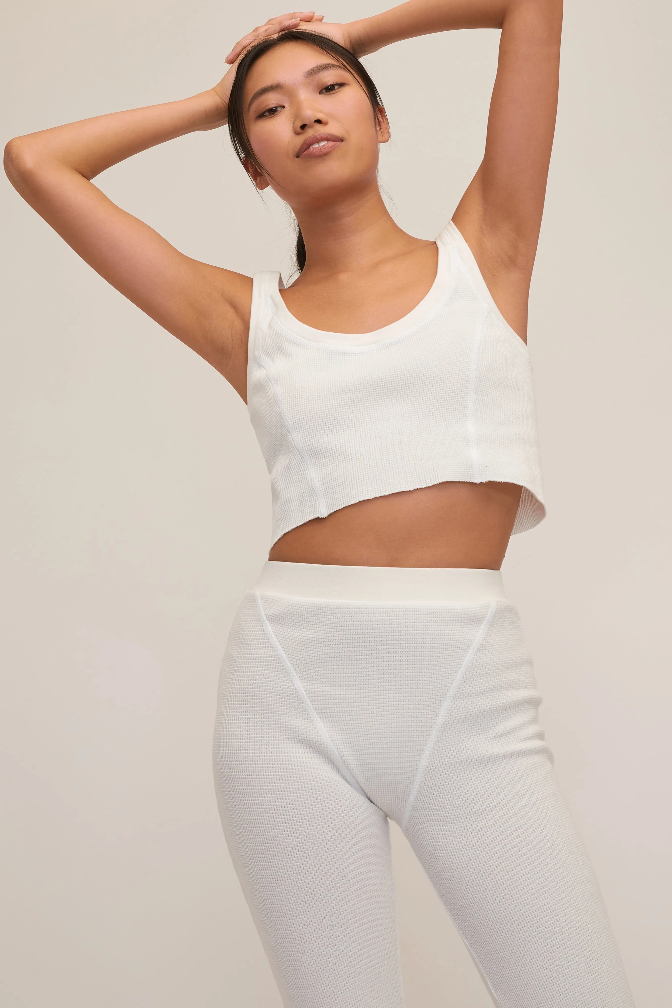 Stretch Waffle Aden Seamed Pant in Off White sold by Marissa Webb product image thumbnail 3