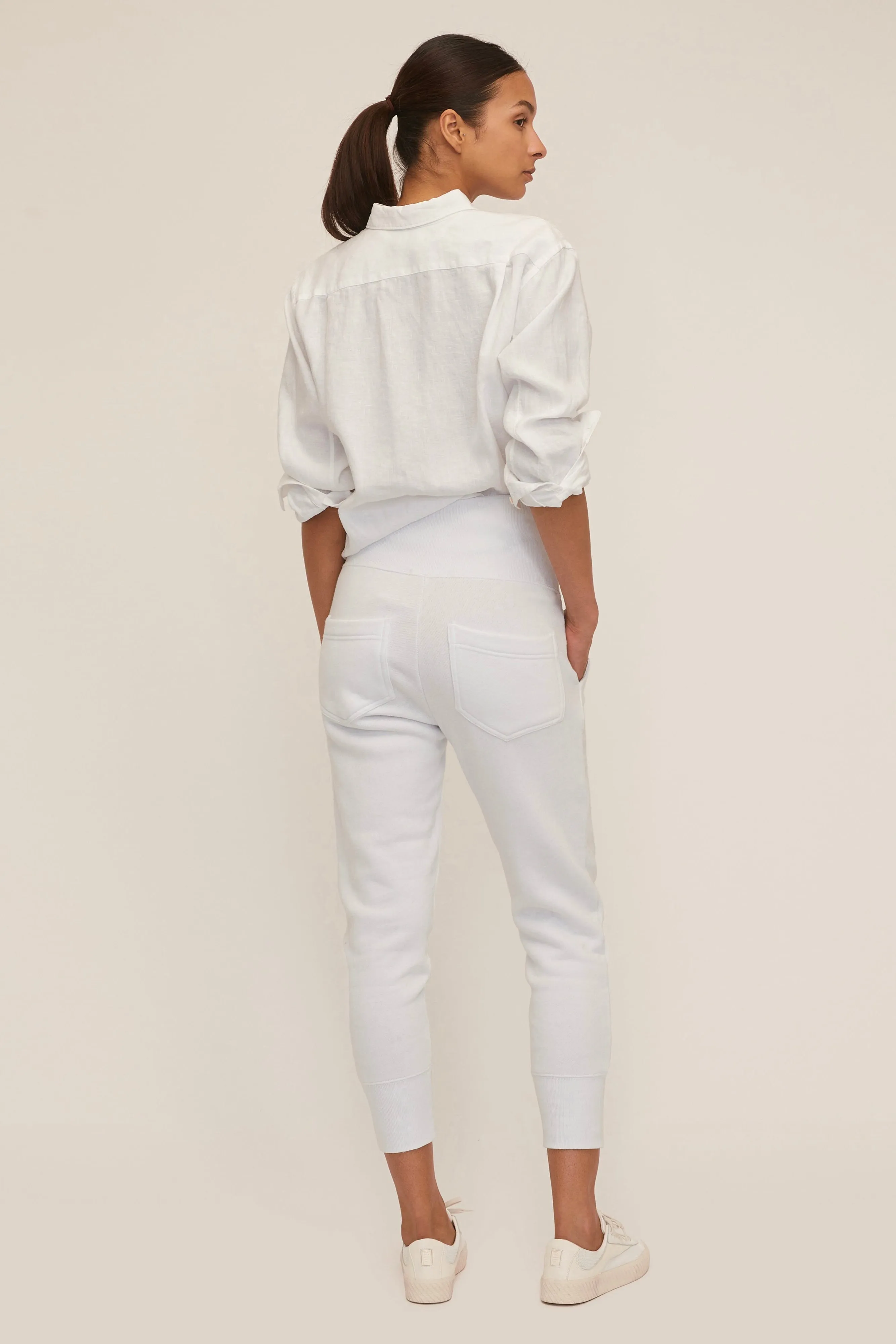 So High Waisted French Terry Sweatpants in White sold by Marissa Webb product image thumbnail 4