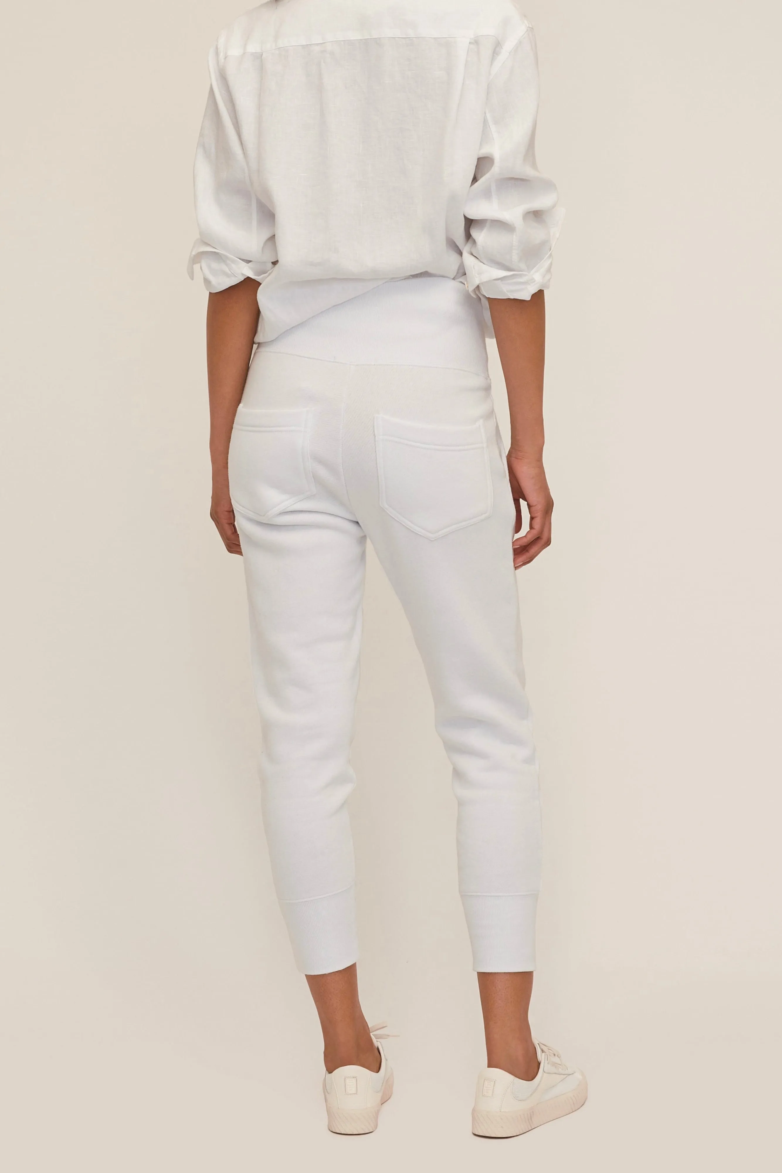 So High Waisted French Terry Sweatpants in White sold by Marissa Webb product image thumbnail 2