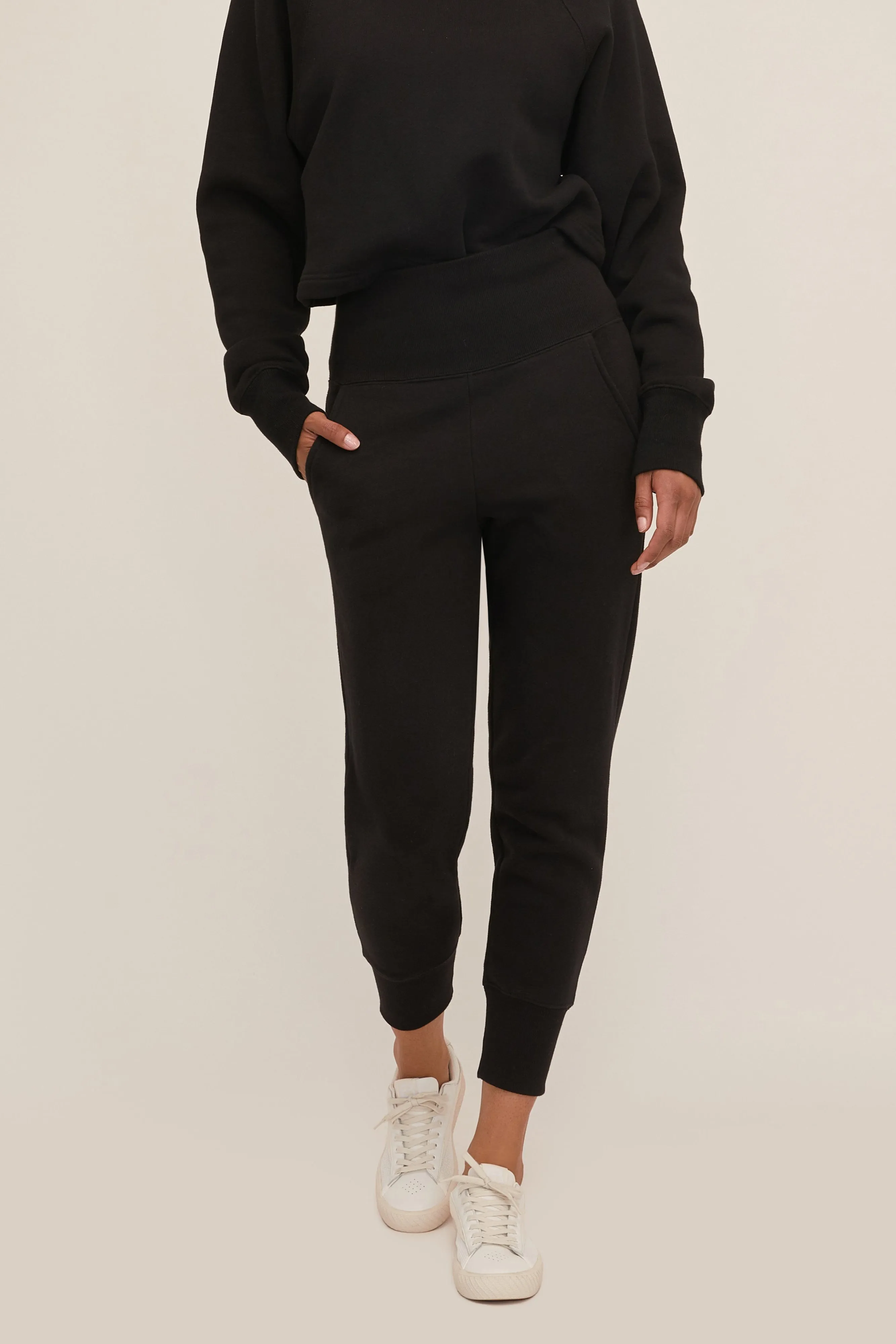 So High Waisted French Terry Sweatpants in Black sold by Marissa Webb product image thumbnail 4