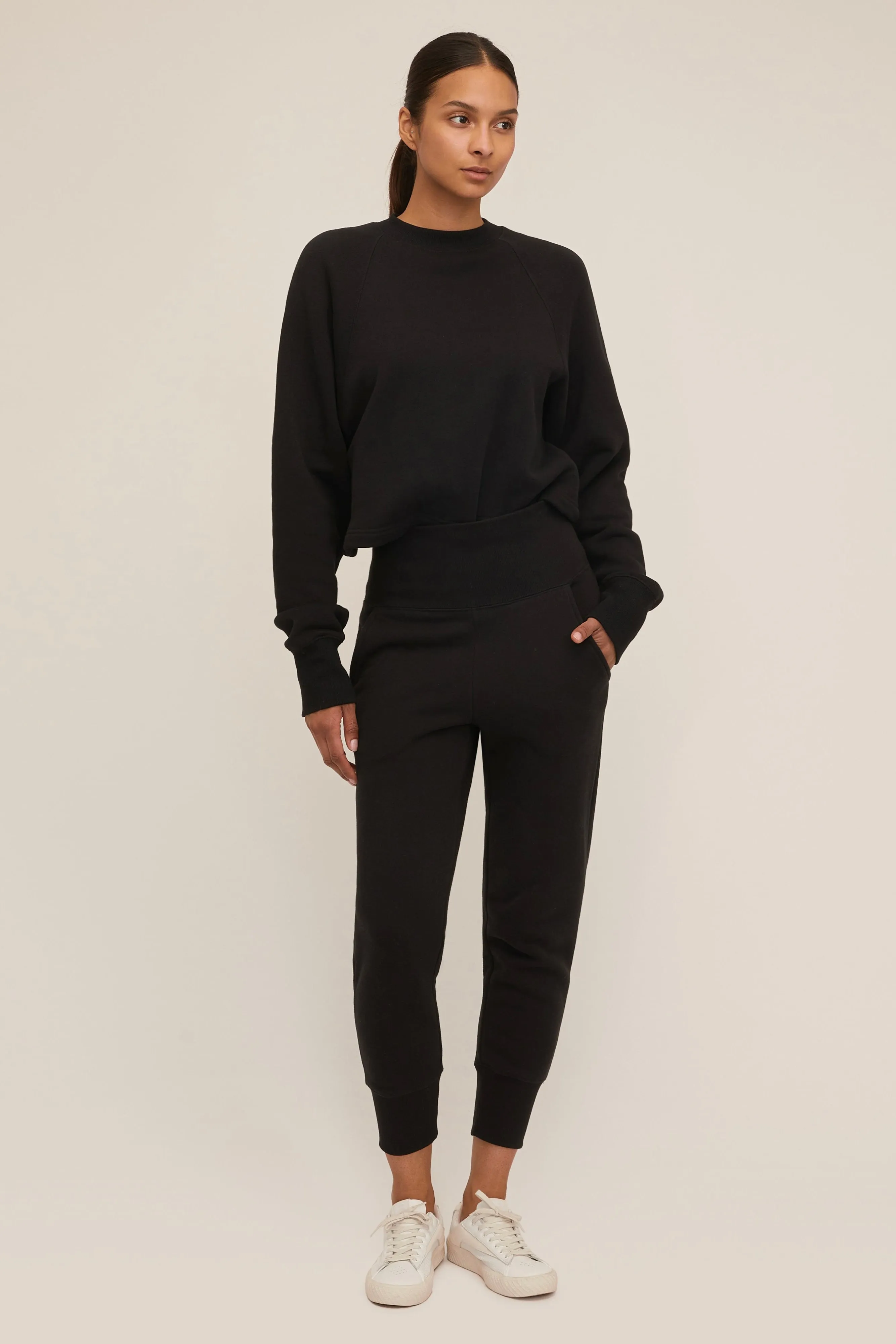 So High Waisted French Terry Sweatpants in Black sold by Marissa Webb product image thumbnail 3