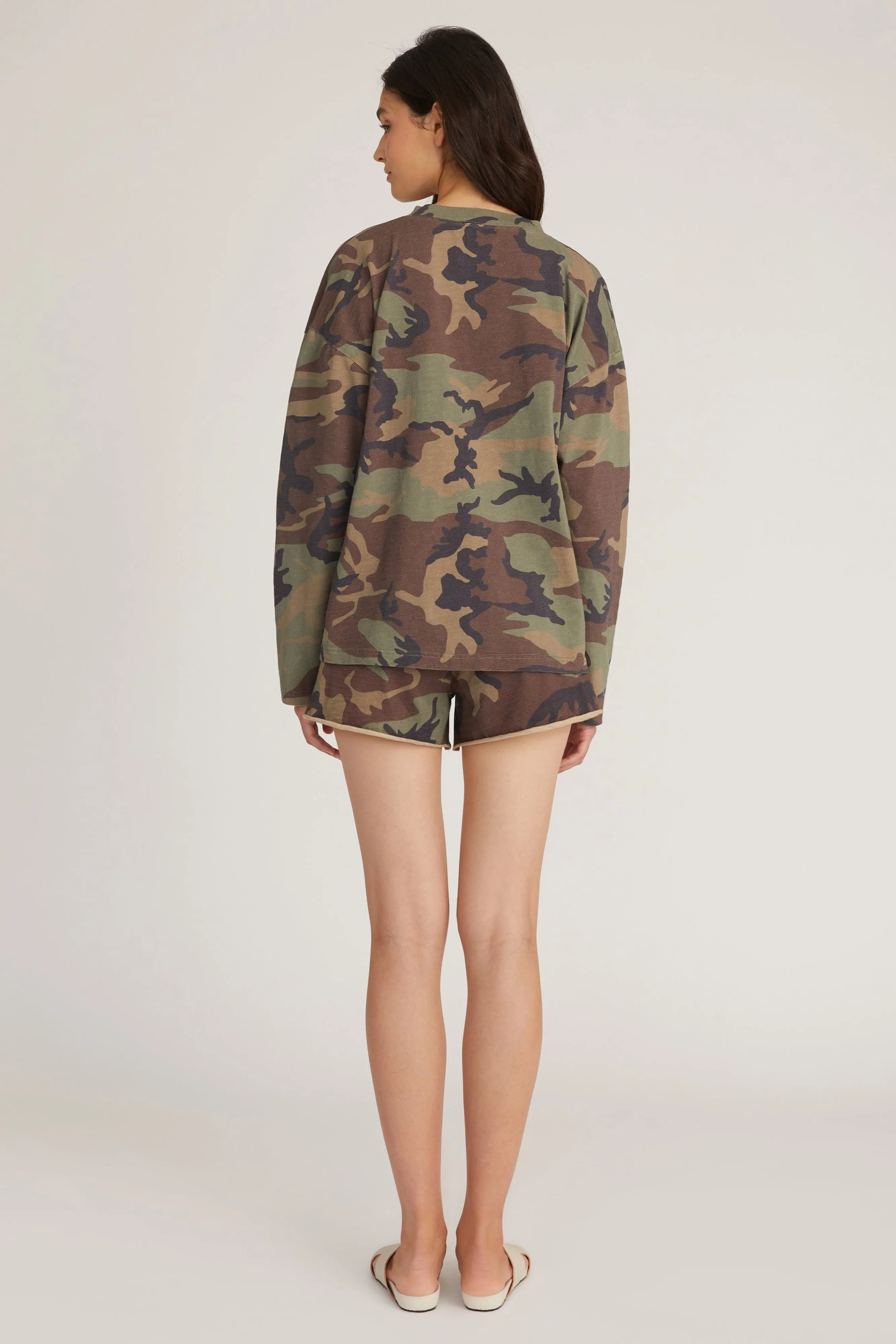 So Relaxed Boyfriend Slub Jersey Long Sleeve Camo Henley sold by Marissa Webb product image thumbnail 4
