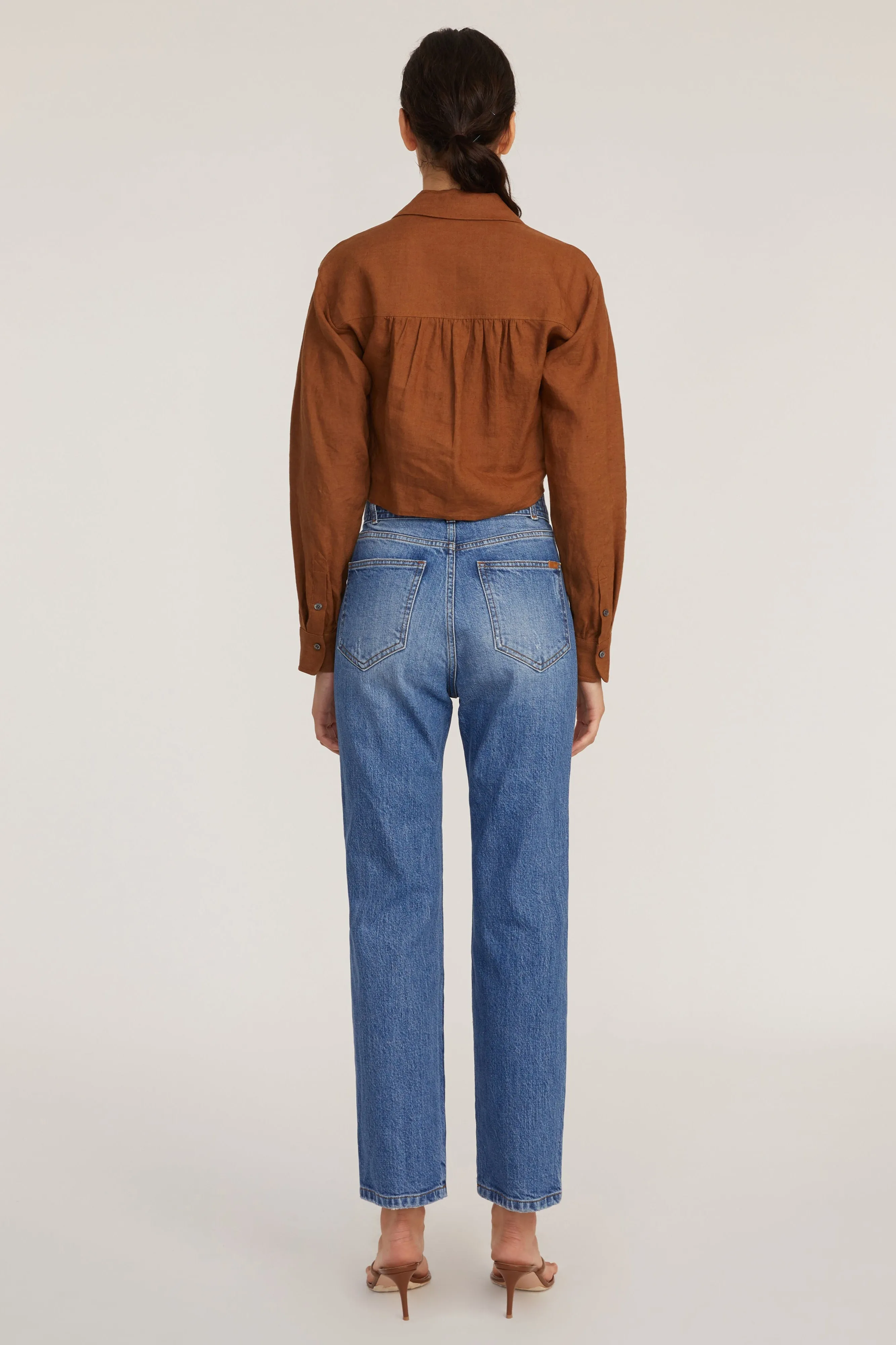 Maxwell Linen Shirt in Bourbon sold by Marissa Webb product image thumbnail 5