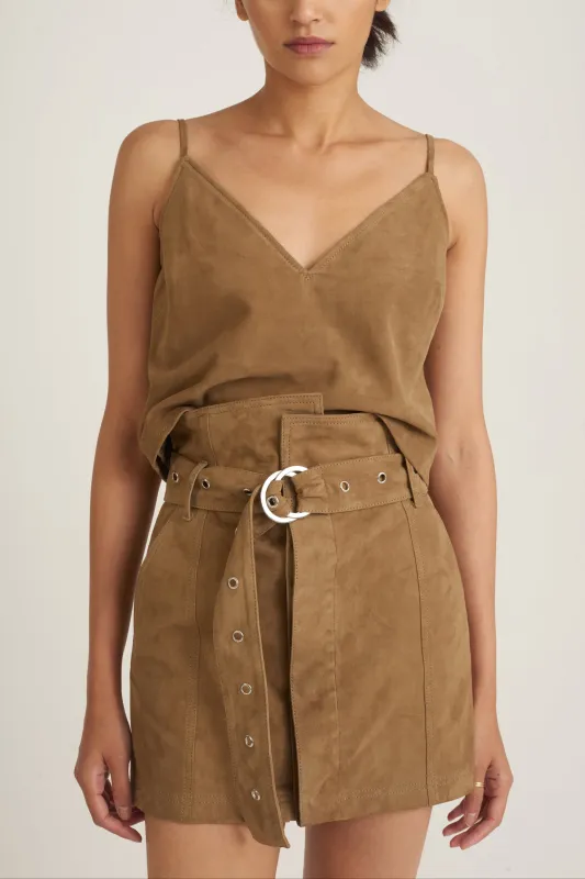 Anniston Suede Mini Skirt made by Marissa Webb