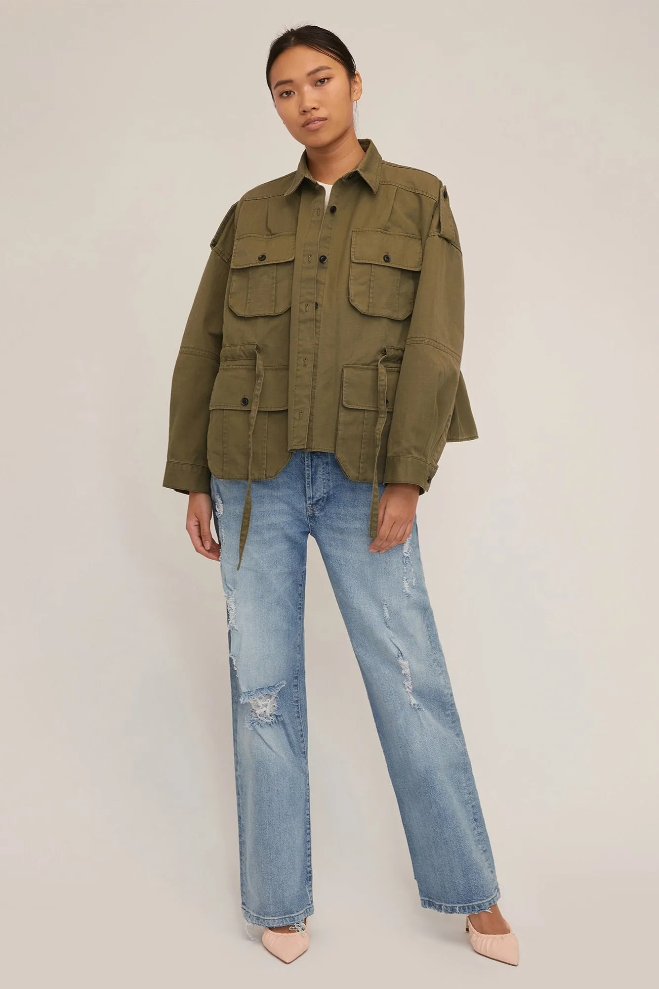 Dante Washed Canvas Cropped Utility Jacket sold by Marissa Webb product image thumbnail 5