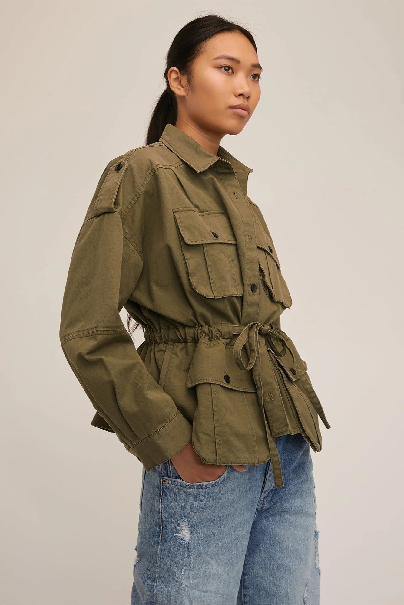 Dante Washed Canvas Cropped Utility Jacket sold by Marissa Webb product image thumbnail 2