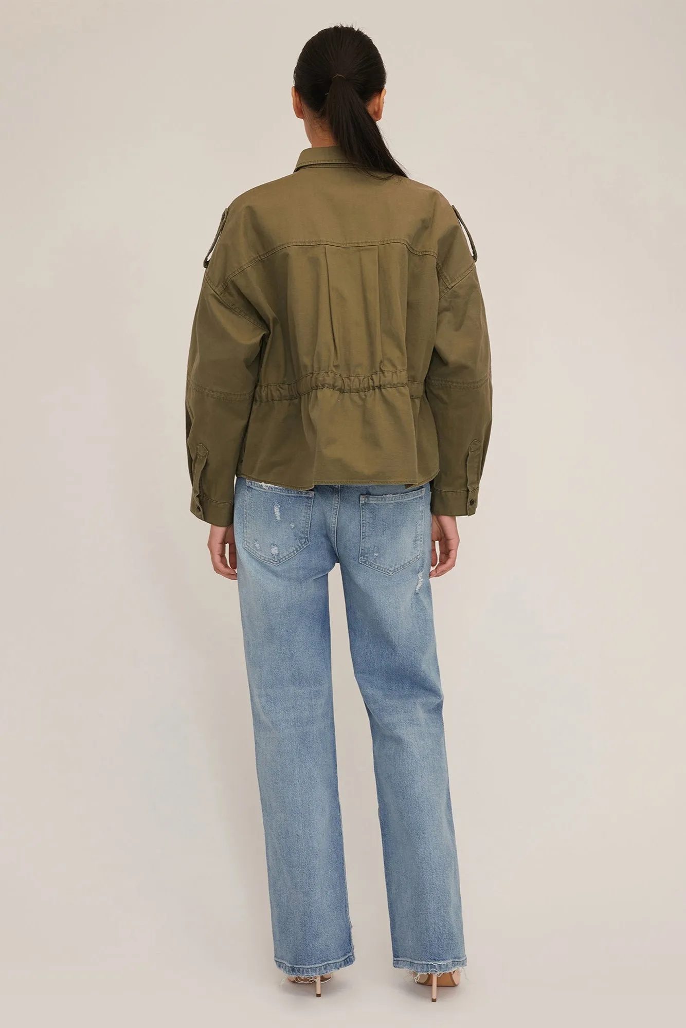 Dante Washed Canvas Cropped Utility Jacket sold by Marissa Webb product image thumbnail 3