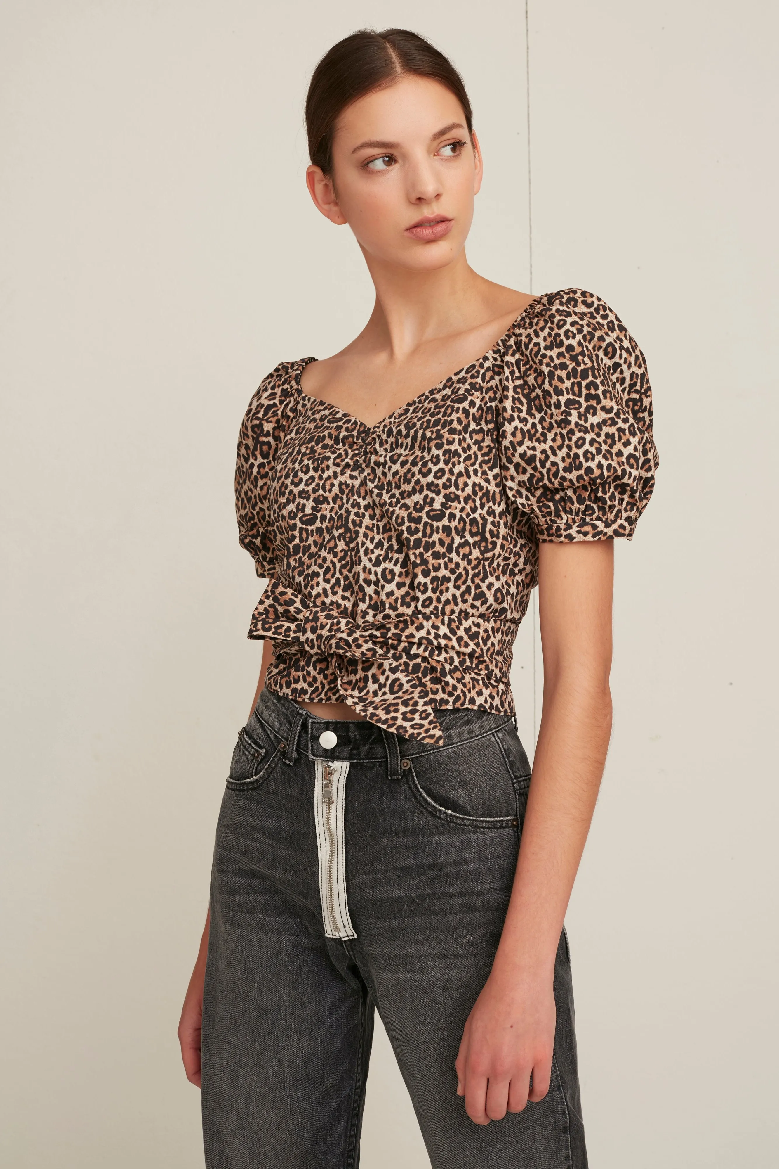 Diane Lightweight Canvas Leopard Print Top sold by Marissa Webb