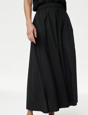 Pure Cotton Midi Skirt sold by Marks & Spencer product image thumbnail 3